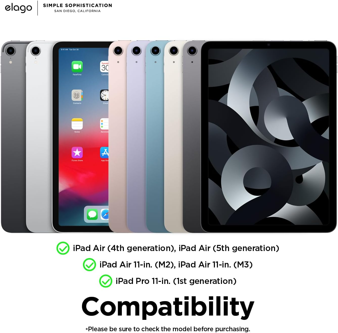 Elago Magnetic Folio Case for Ipad Air 5Th, 4Th Gen / 11 (M3, M2) / Pro 11 [10.9 Inch] - Back Plate Can Be Attached to Metal Materials, Compatible with Apple Pencil and Elago&rsquo;S Pencil Case (Sand Pink) - Blue image number 4