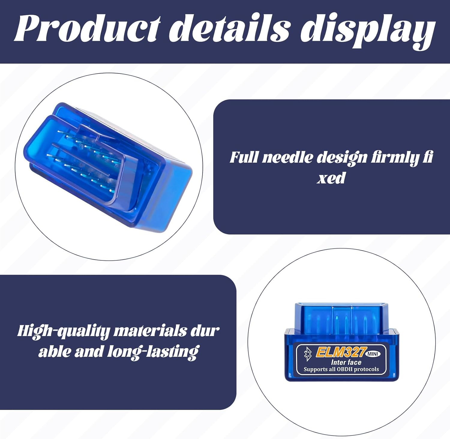 Elm327 OBD2 Bluetooth Scanner, Mini V2.1 OBD Scanner, Wireless OBD Car Code Reader, Bluetooth Scan Tool OBD2 Code Reader, Check Engine Code Reader, Compatible with Android, Symbian, PPC image number 3