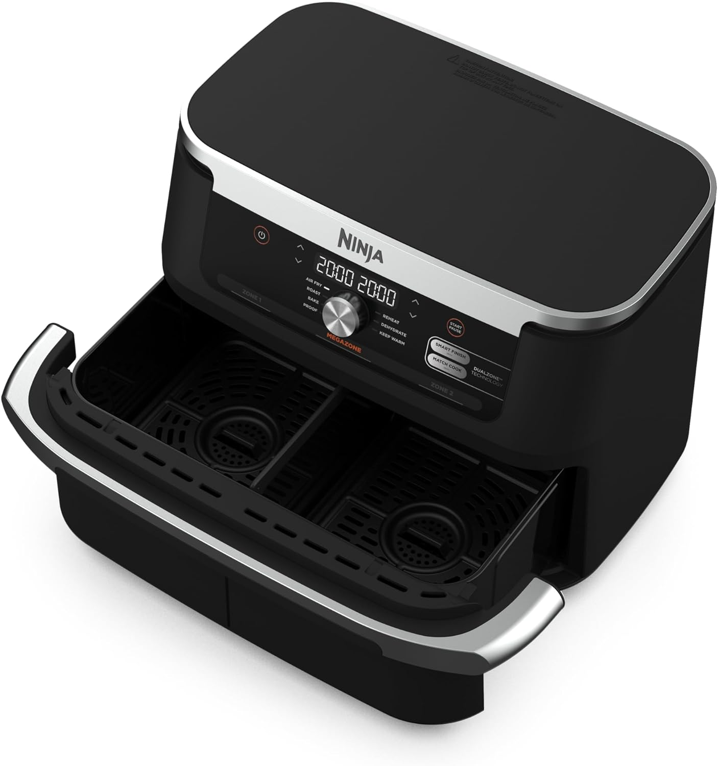 Ninja XXXL Flexdrawer Air Fryer, 10.4L Extra Large Drawer with Removable Divider, Dual Zone Technology, 7 Functions, Non Stick, AF500ANZ, Black image number 4