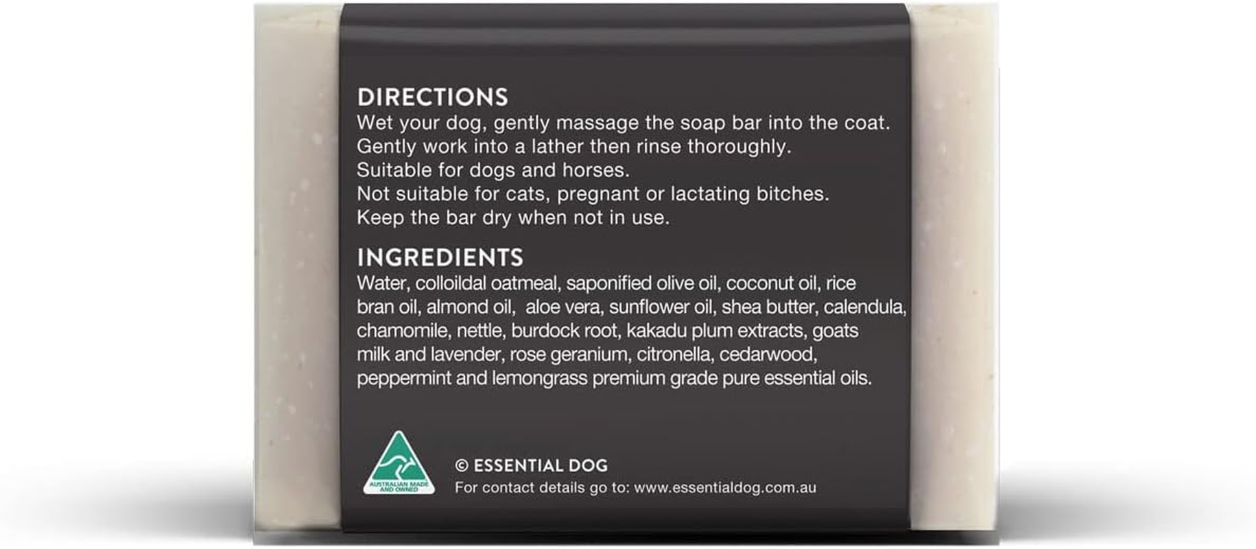 E ESSENTIAL DOG - Oatmeal and Goatsmilk Flavour Sensitive Dog Shampoo Bar 100 G image number 2