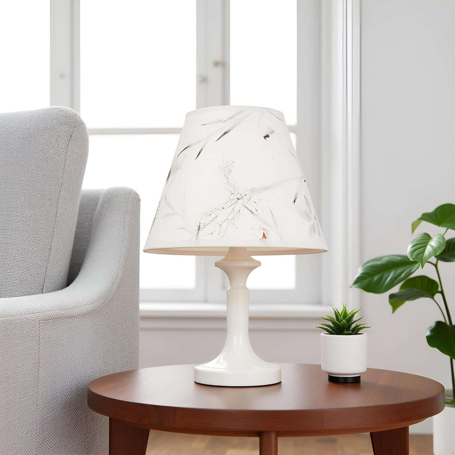 Aspen Creative 58902 Transitional Hardback Empire Shape UNO Construction Lamp Shade in off White, 9" Wide (5" X 9" X 7") image number 3