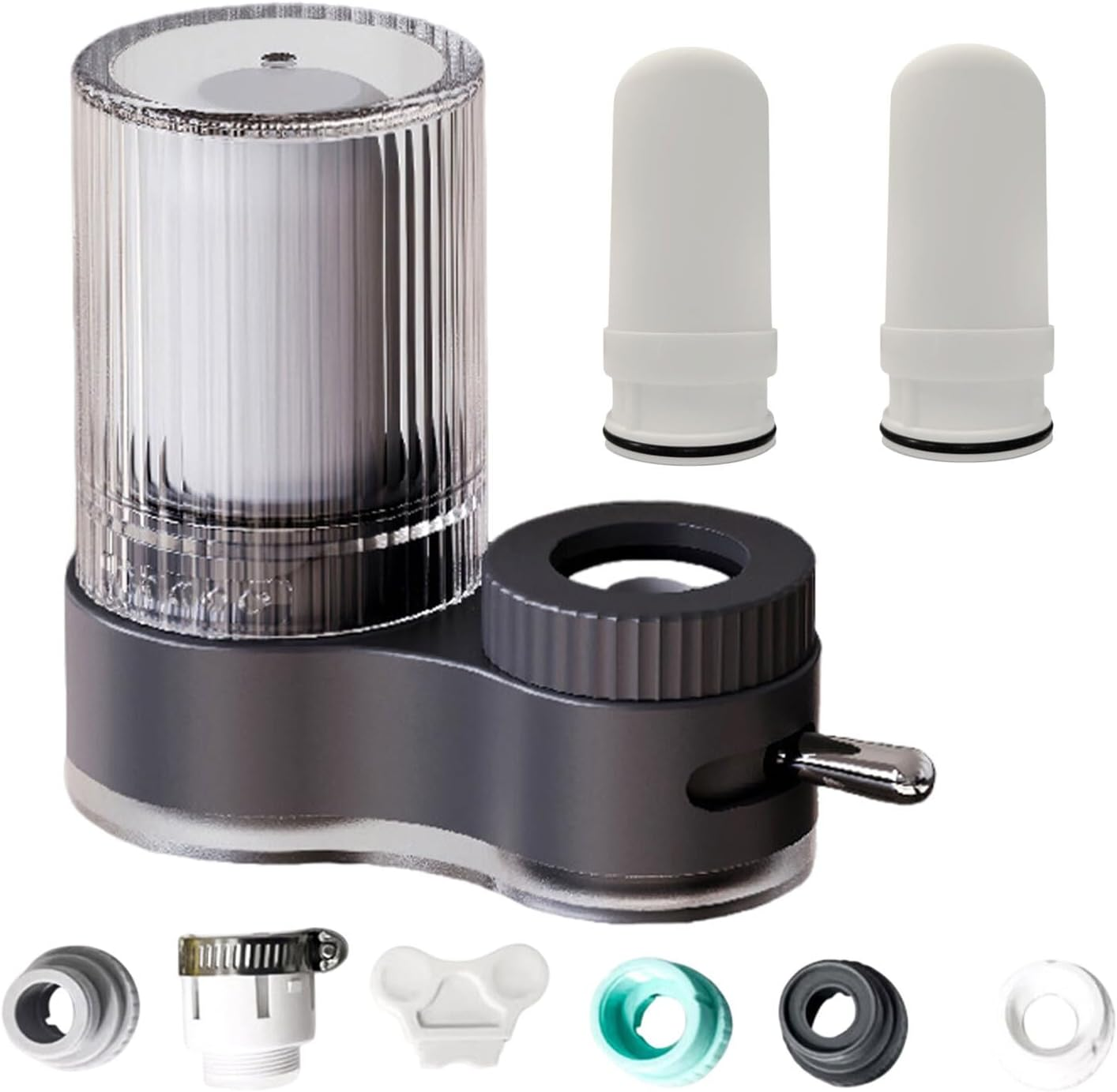 Flowpure Tap Water Purifier 7 Stage Water Filtration System Filters Substances Incl Chlorine ABS Flows Pure Tap Filter, B