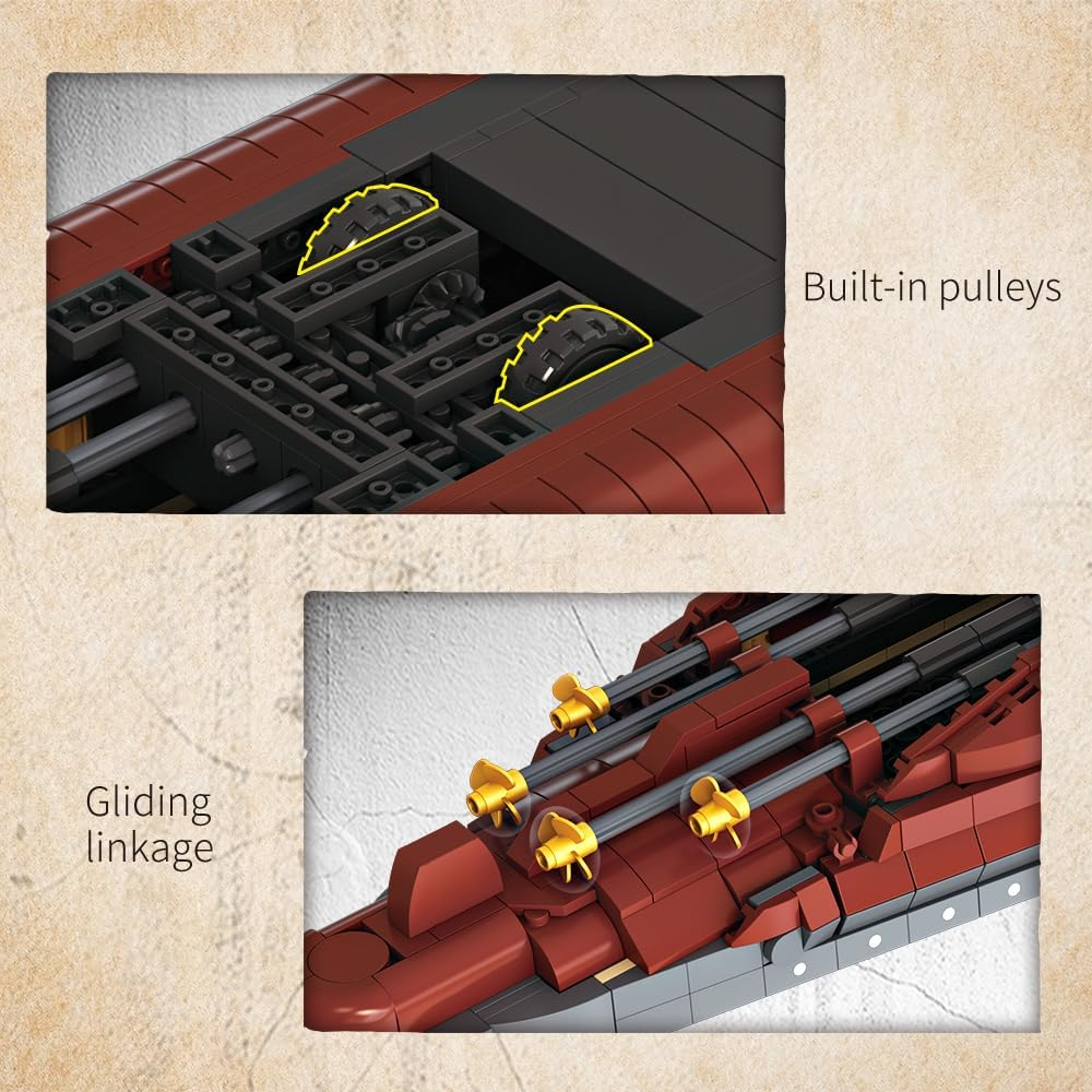 DUANT Queen Elizabeth Class Battleship Building Blocks, British Royal Navy Ship from World War II, a Large Military Battleship Building Toy, Suitable for Adult Collectors image number 4