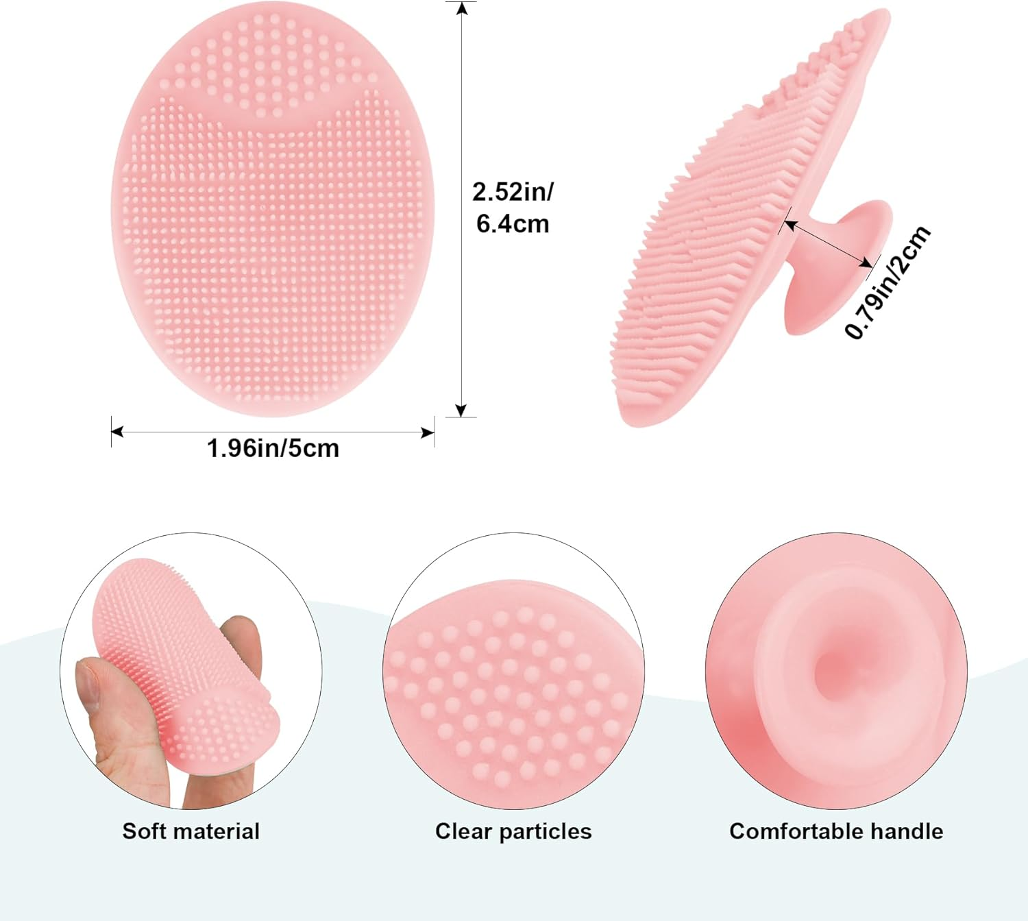 3PCS Baby Hair Brush with Wooden Handle and Comb Set for Newborns & Toddlers | Natural Soft Goat Bristles L Wood Comb L Pink Silicone Brush| Ideal for Cradle Cap image number 6