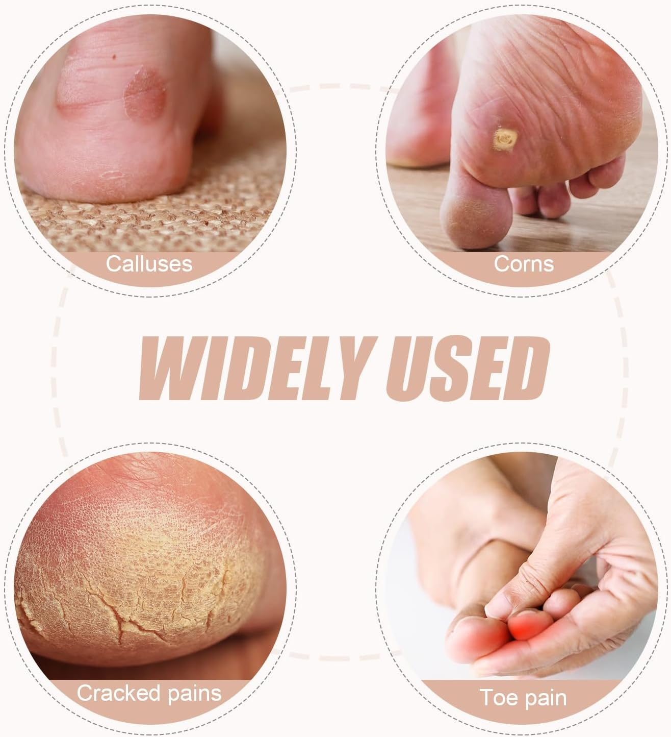 36Pcs Foot Cushions, Corn Patches for Bottom of Plasters Pads Corn Removers Pads Corn Protectors for Men and Women Feet Toes Heel (Round) image number 2