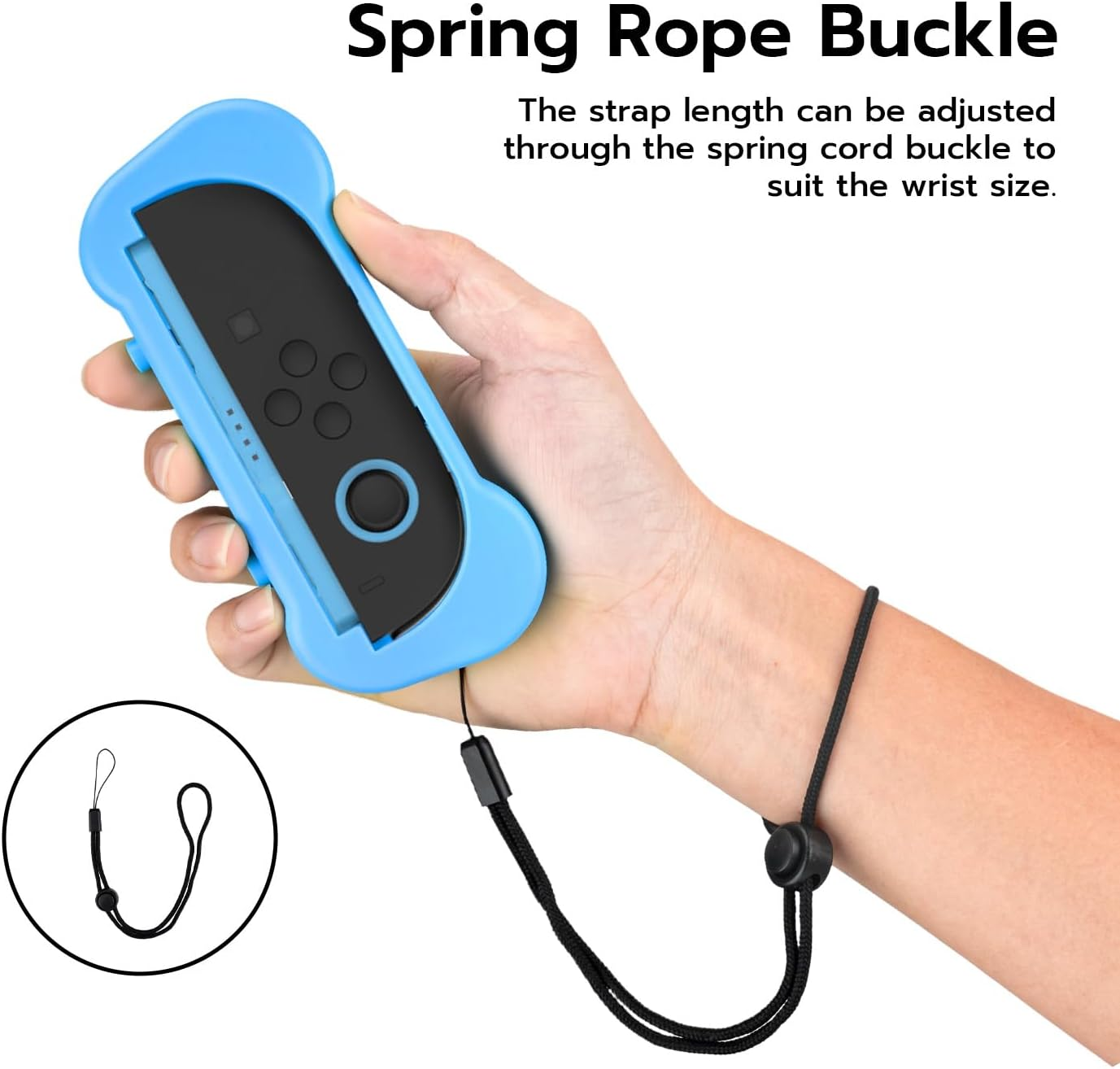 Mcbazel Joy Con Controller Grips for Switch 2- Ergonomic Switch 2 Accessories with Spring-Adjustable Wrist Strap, ABS Protection & Hollow Heat Dissipation Design for Switch 2 Joy Cons image number 3