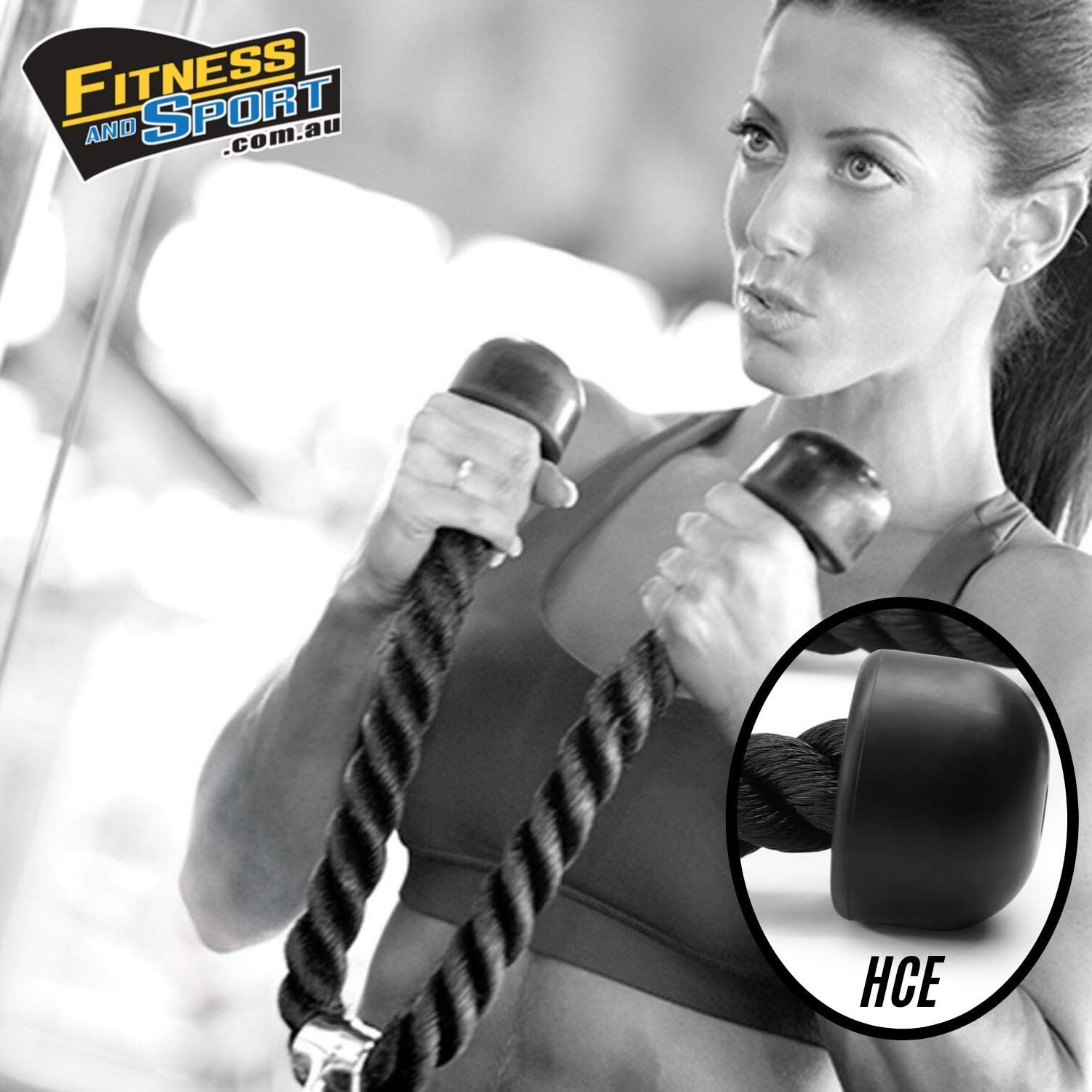 HCE LAT Pull down Bar, Tricep Ropes, Row Bar, Stirrup V-Bar, Wide Double D Machine Handles, Rotating Curl Bar, Push down Bars, AB Crunch Pad, Resistance Band Handle, - Gym Cable Attachments Accessories for Smith Machine image number 5