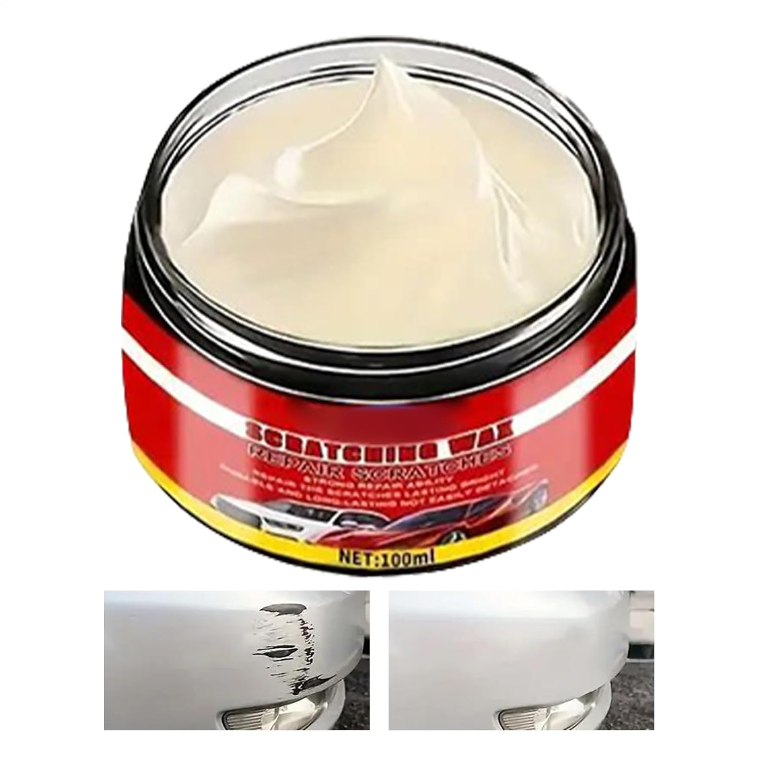 Scratch Remover for Vehicles | 100Ml Deep Scratch Remover for Cars - Long-Lasting Coating Restorer with Sponge Cleaner Paint Solution for Marine Auto Automotive RV Interior Exterior