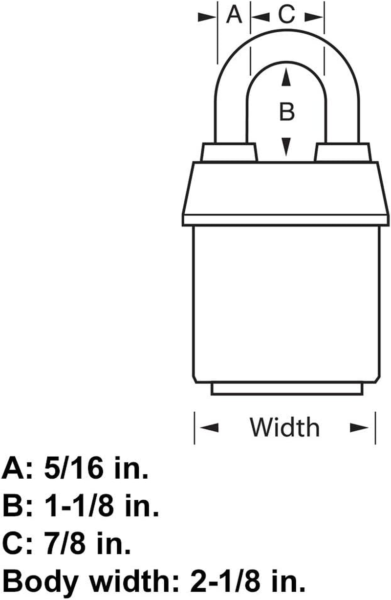 Master Lock 911DPF Heavy Duty Outdoor Padlock with Key, 1 Pack, Yellow