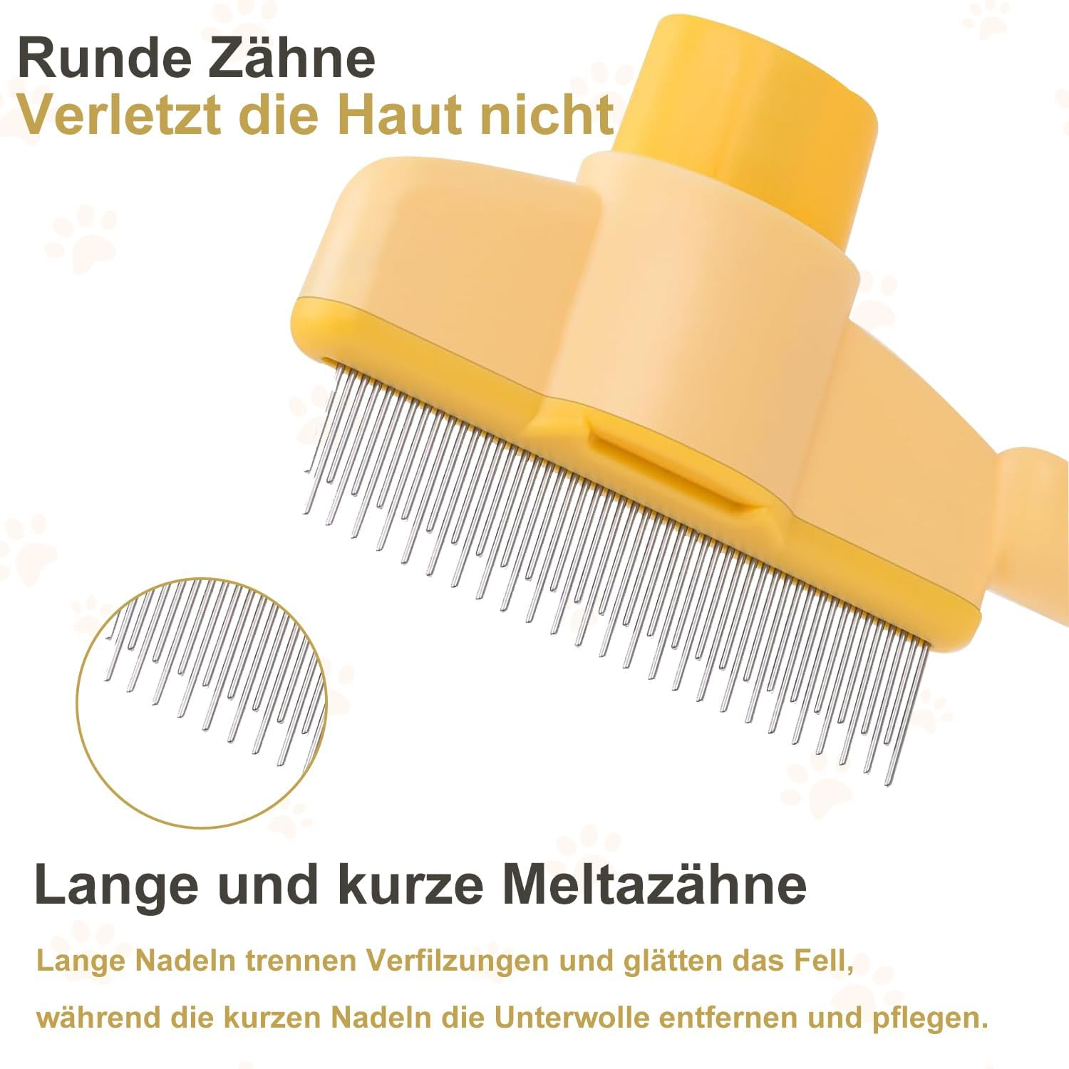 Voarge Pack of 2 Self-Cleaning Flea Comb, Fur Flash Brush Cat, Pet Dog Brush, Hair Remover, Pet Brush, Long Hair and Short Hair, Slicker Brush image number 1