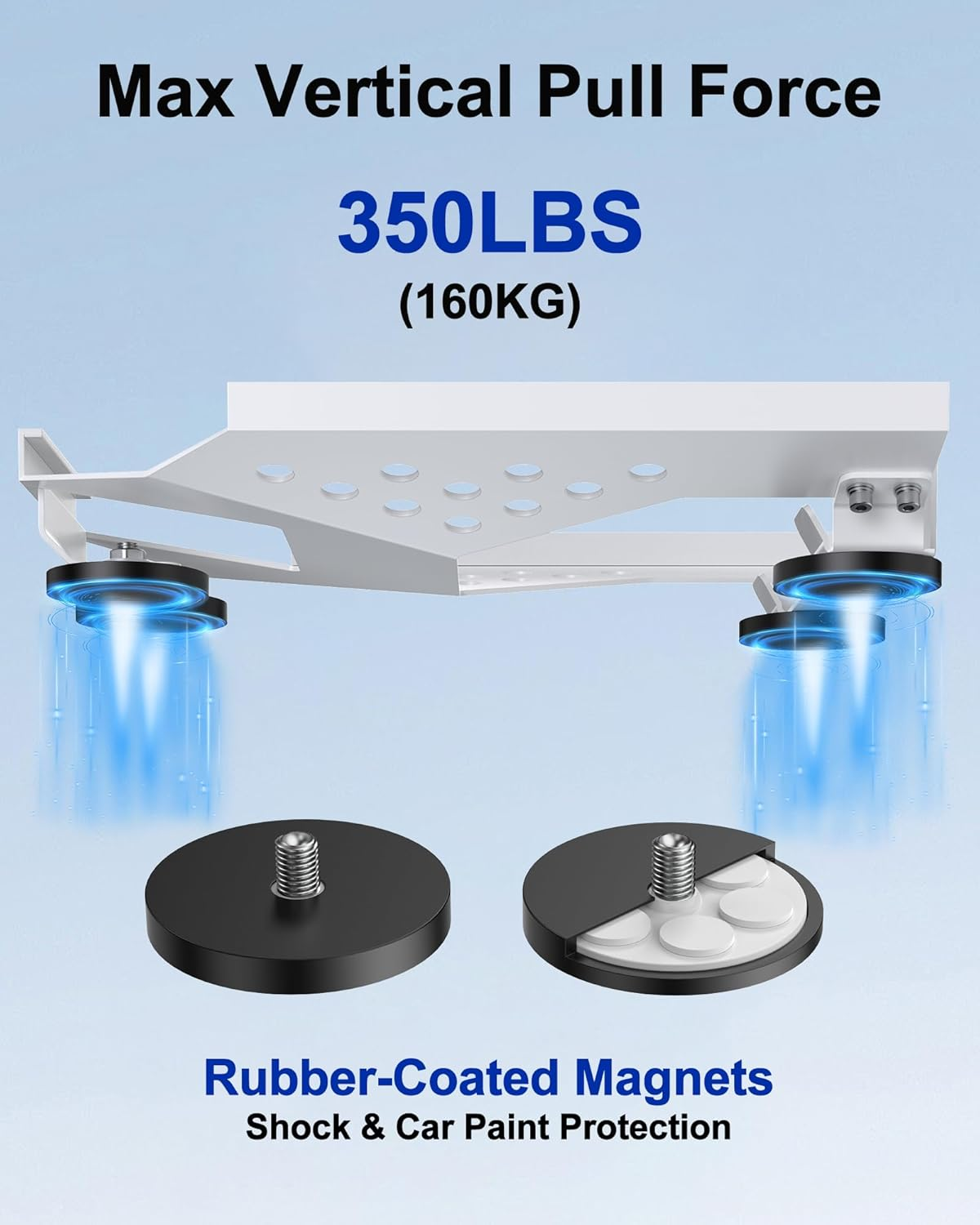 For Starlink Mini Mount, Magnetic Starlink Mini Car Mount Base Suction Cup Accessories Truck RV Flat Rack Roof Sunroof Kit Boat V4，For Camping, High-Speed & Extreme Conditions (White)