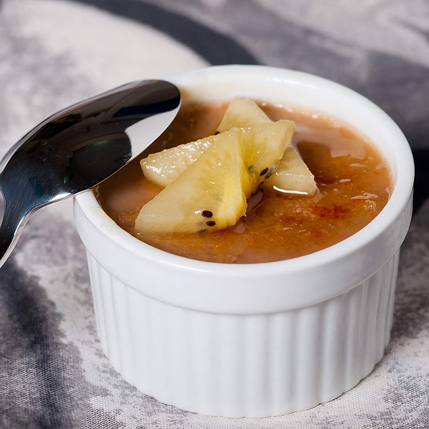 Ramekins 6 Oz, Set of 8, Creme Brulee Ramekins, Souffle Dishes, Oven Safe Porcelain Ramiken Bowls for Custard, Lava Cakes, Pudding, Flan, Mini Desserts, Jam and Ice Cream, Ramekins for Baking image number 6