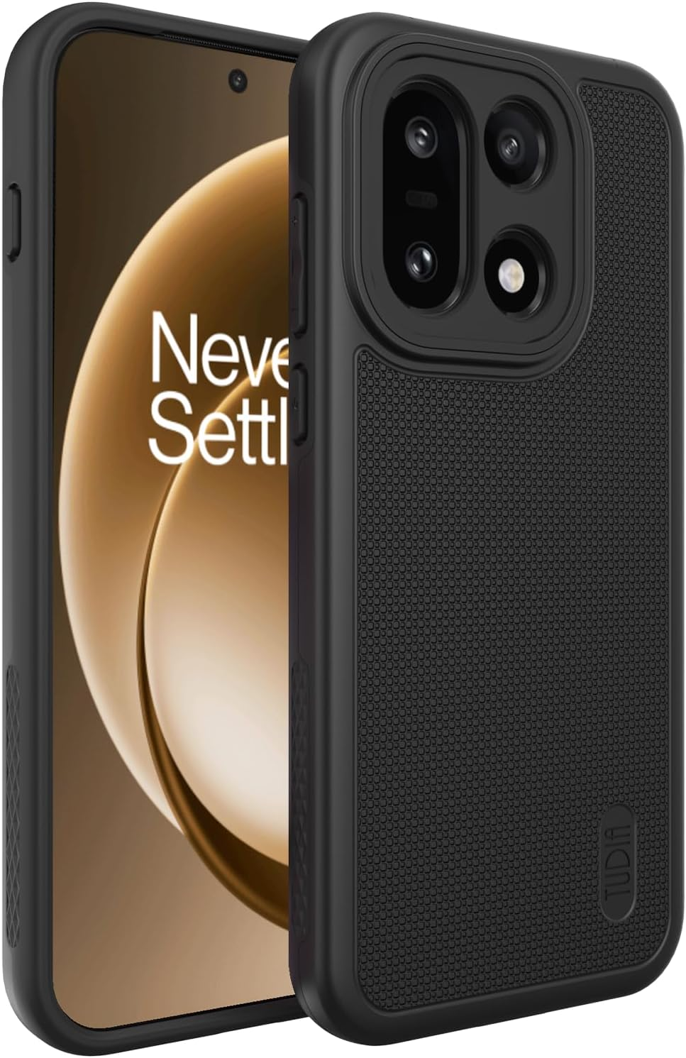 TUDIA Mergegrip [Military Grade] for Oneplus 15 5G Case (2025) &ndash; [Drop Tested] Dual Layer Shockproof Slim Rugged Heavy Duty Tough Protective Phone Case Cover (Black, Basic)