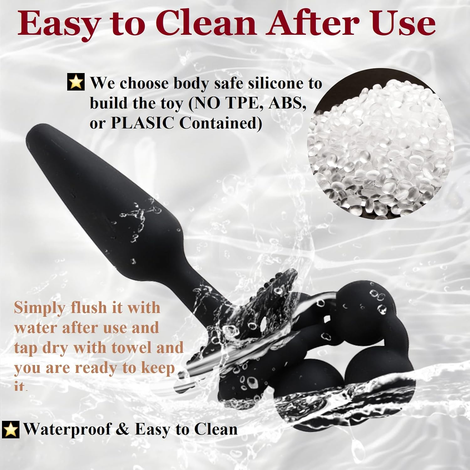 Beginner Anal Beads Butt Plug with 7 Anal Balls, Progressive Design Anal Chain Sex Toys for Men Women, Flexible Silicone Stimulator for Vaginal Anus Dilator Prostate Massage (Beginner Version) image number 4