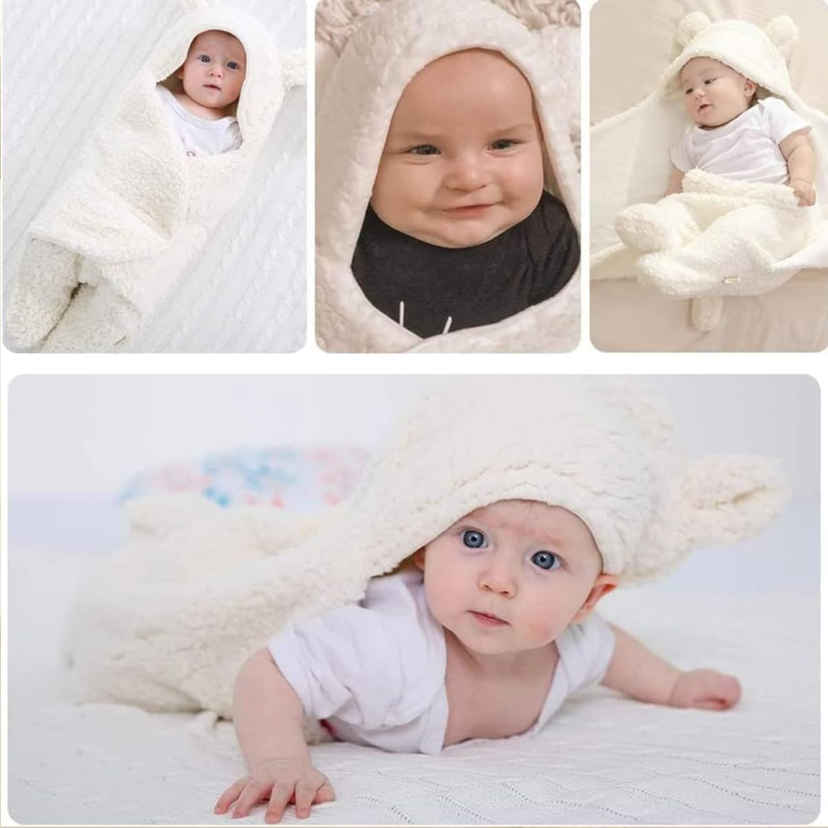 Baby Swaddle Blanket,Baby Sleeping Bag,Newborn Essentials Softness Plush Baby Sleeping Receiving Blanket for Babies 6-12 Months image number 4