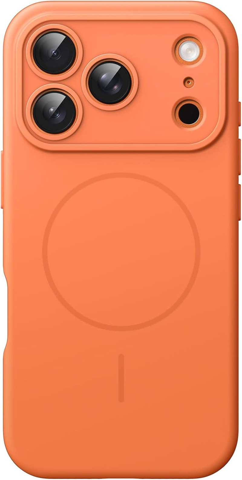 Jetech Magnetic Silicone Case for Iphone 17 Pro 6.3-Inch, Compatible with Magsafe, Silky Soft Touch, Shock Absorbing Phone Cover with Camera Lens Protection (Orange) - Dark Blue image number 5