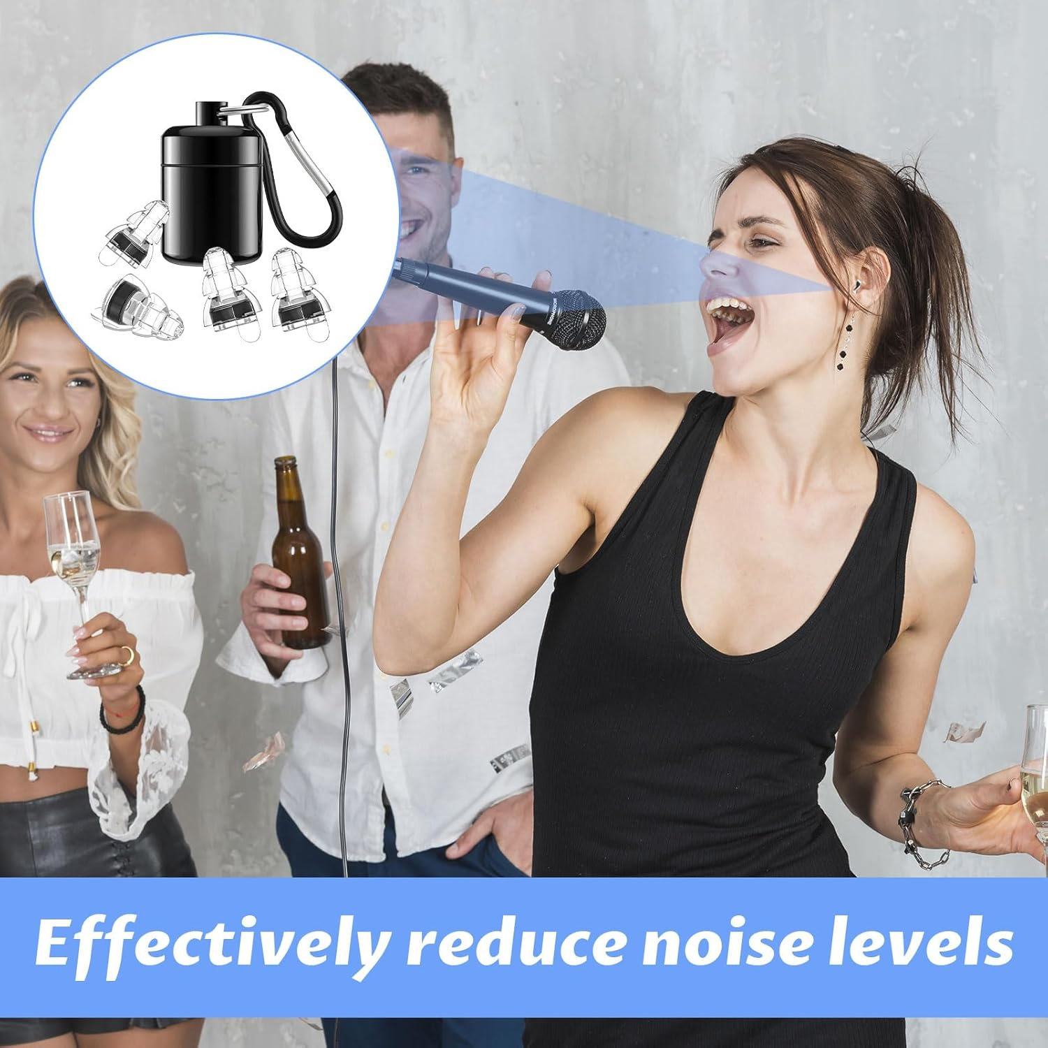 Concert Earplugs, Ear Plugs Concert, 4Pcs Ear Plug, High Fidelity Concert Earplugs, 24Db Advanced Filter Technology Ear Protection for Music Festivals, Dj'S, Nightclub, Drummers. image number 4