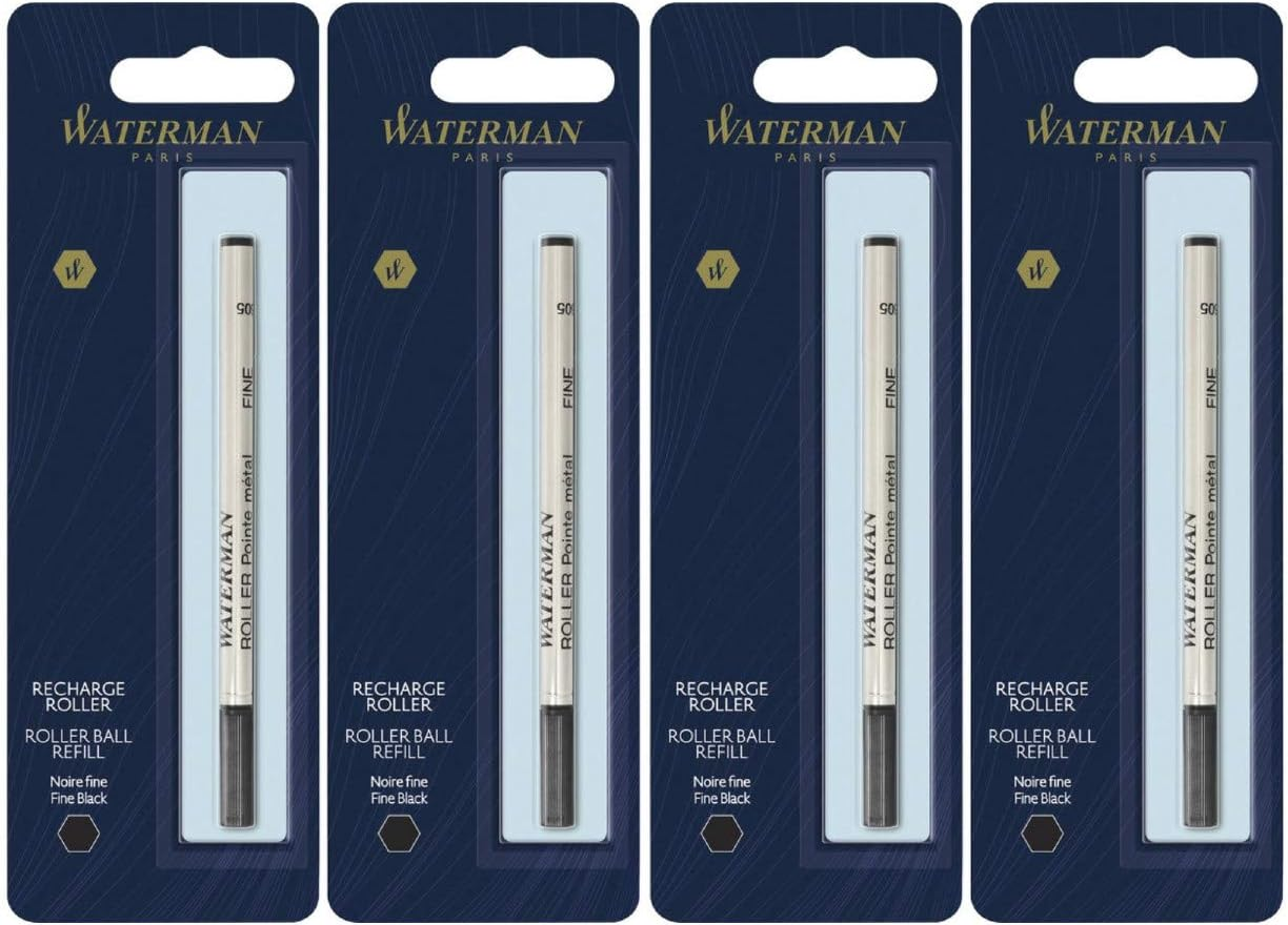 Waterman(R) Refill, Rollerball, Fine Point, 0.5 Mm, Black (4-Pack) image number 2