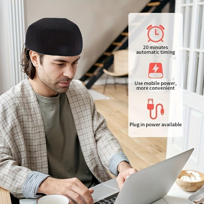 MINYI Ired Light Therapy for Hair Growth,Red Light Hair Growth System,Fda Cleared for Hair Loss in Men & Women,Advanced Hair Regrowth System,Red Light Therapy Cap. (Black 02) image number 1