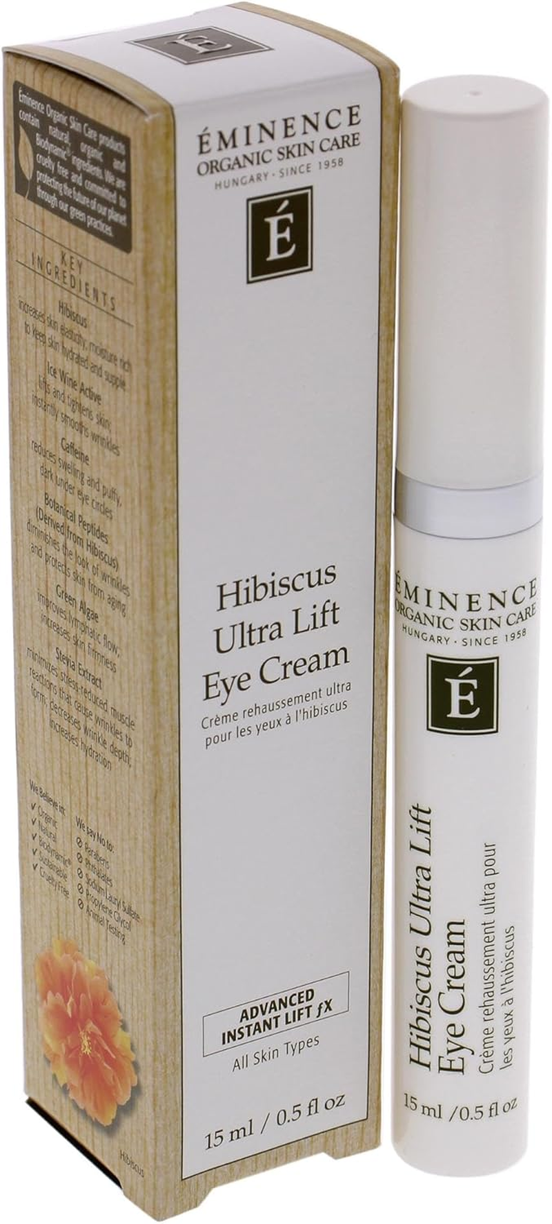 Eminence Organic Skincare Hibiscus Ultra Lift Eye Cream, 0.5 Ounce image number 2