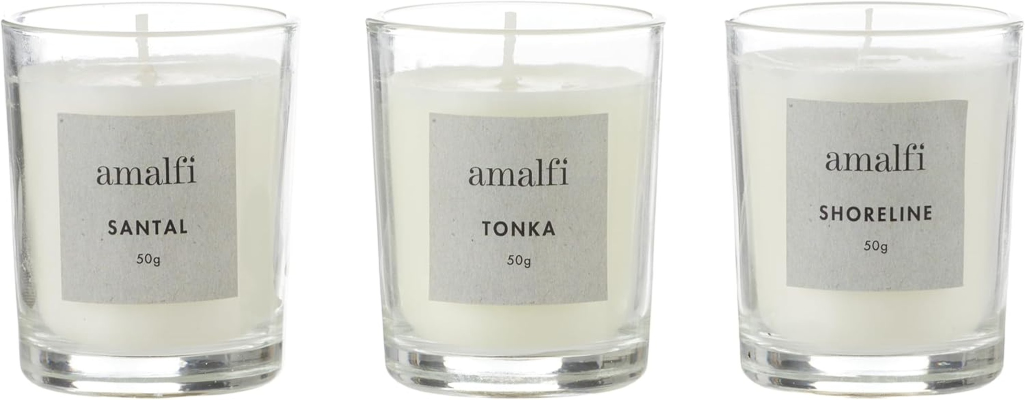 Amalfi F5104326 Santal Tonka Votives Candle Set (Pack of 3) image number 1
