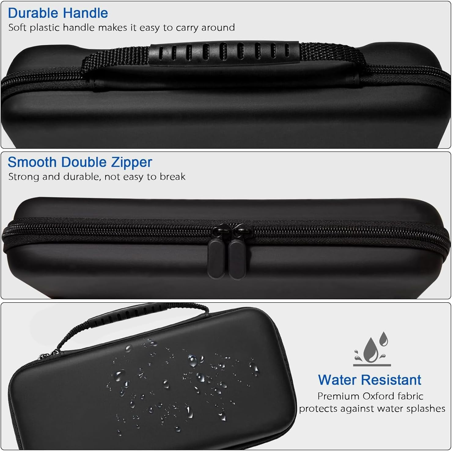 [Longest Durable] Travel Carrying Case for Nintendo Switch 2 2025, Large Volume Accessories Bundle Holder, Hard Protective Cover Estuche Funda, Black