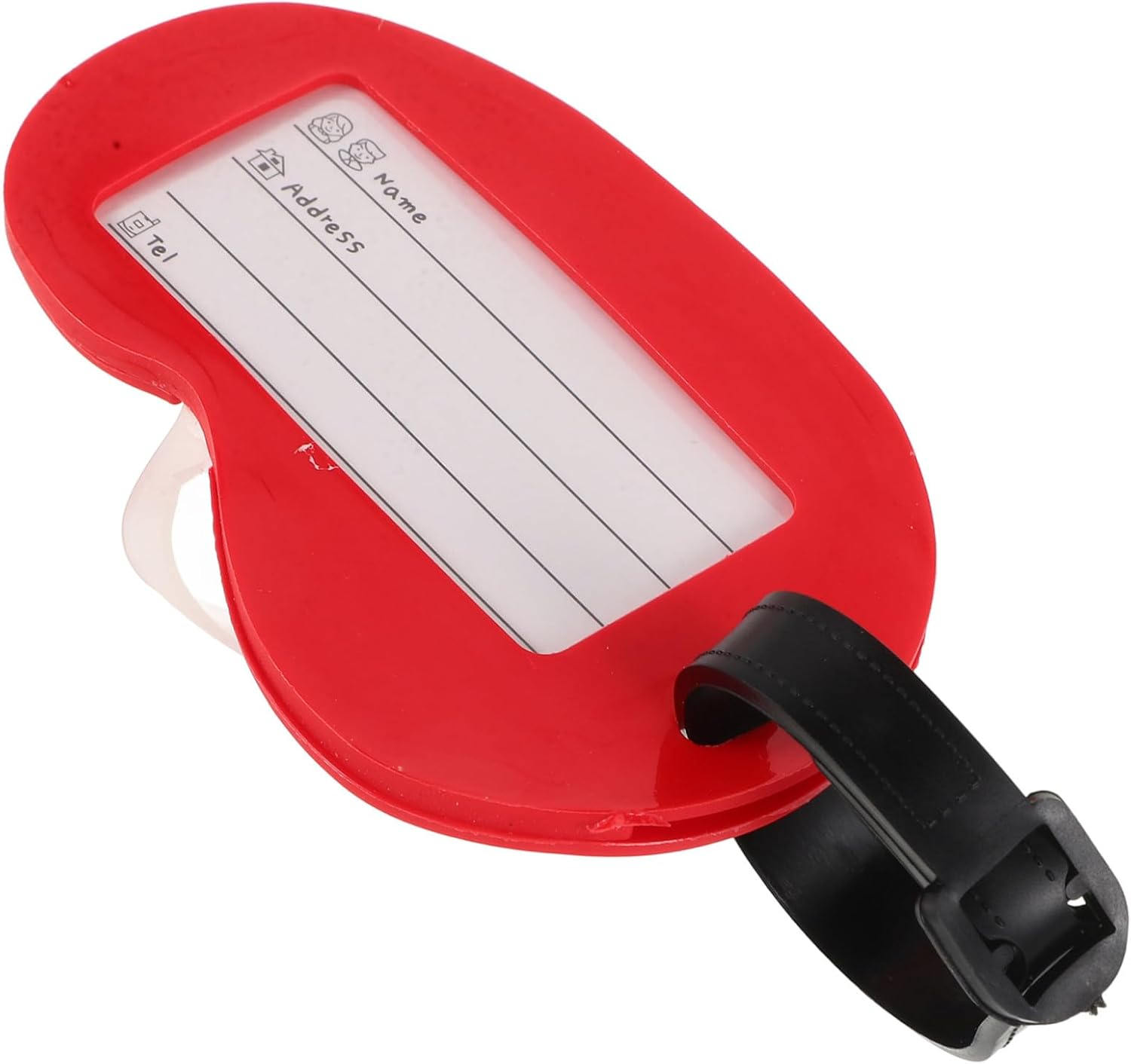 AKOOSY PVC Luggage Tag for Suitcases Red Travel Bag Identifier Label Sturdy Hanging Suitcase Tag for Checked Luggage image number 4