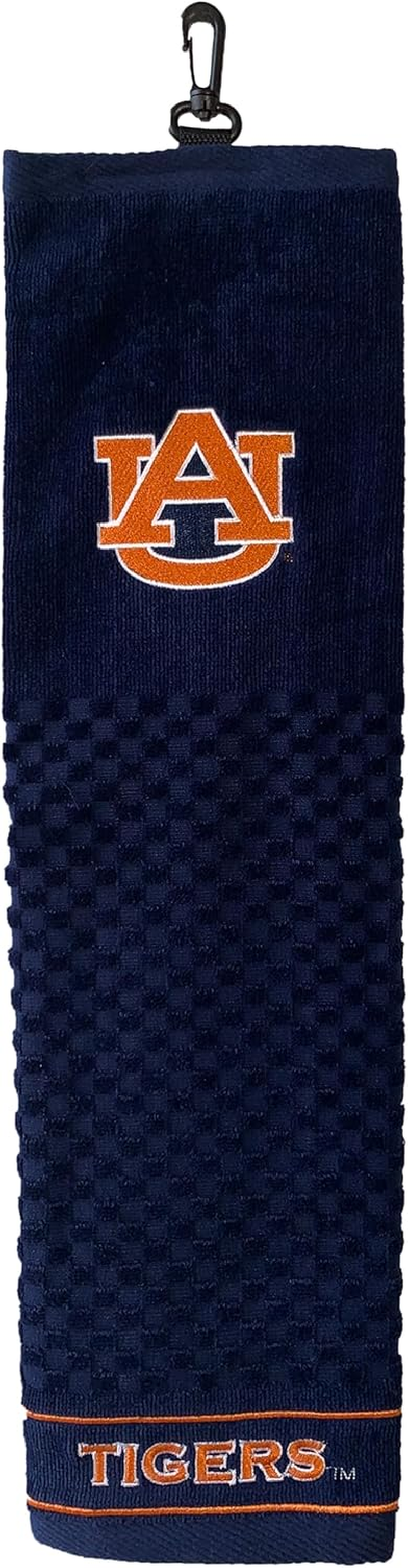 Team Golf NCAA Embroidered Golf Towel, Checkered Scrubber Design, Embroidered Logo - Auburn Tigers, Multi Team Color image number 2