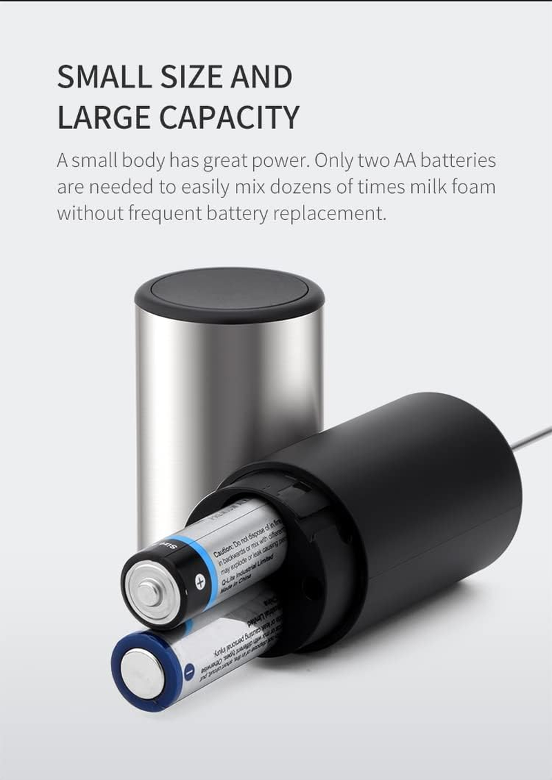 Milk Foam Electric Whisk, Milk Electric Frother Handheld, Milk Foamer Electric Mini Drink Mixer for Coffee, Cappuccino, Frappe, Matcha, Hot Chocolate Latte (Batteries Not Included) image number 5