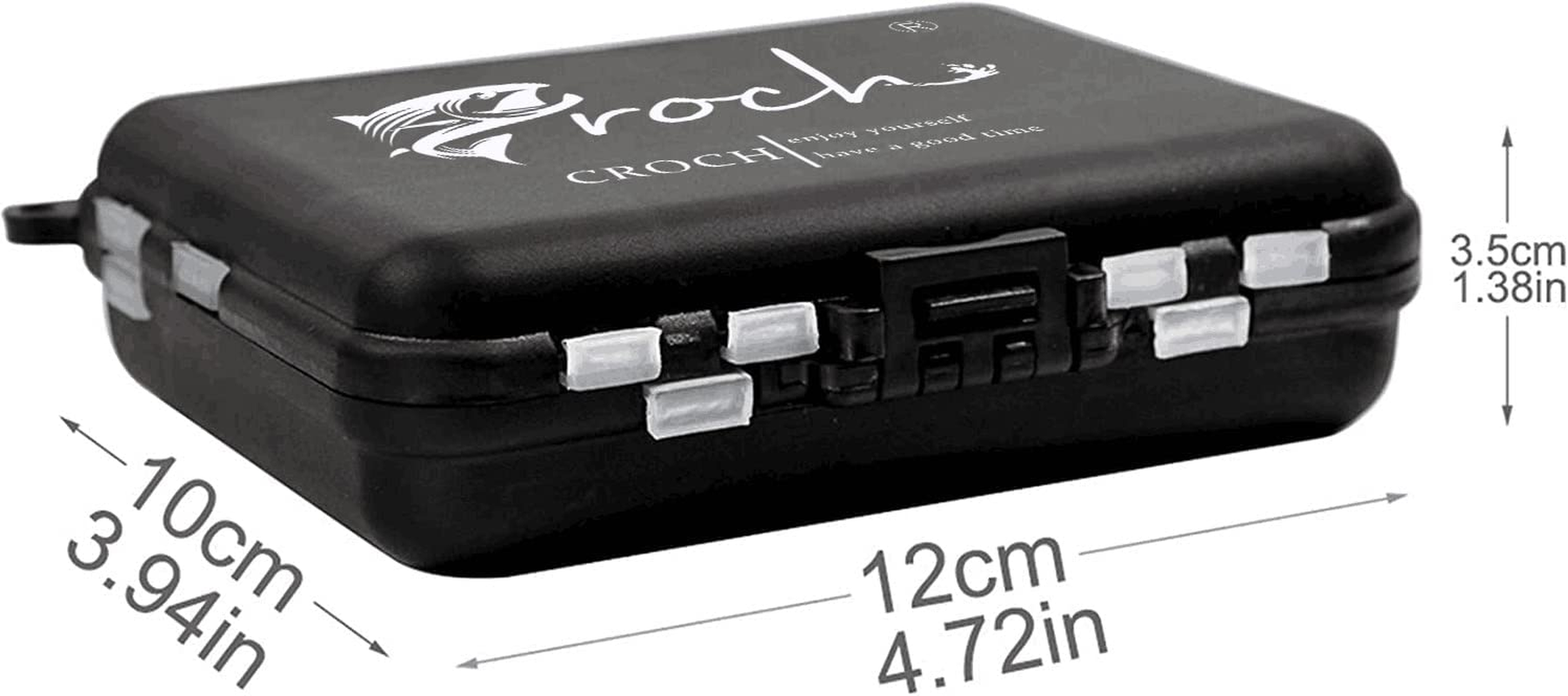 Croch 160Pcs/Box Fishing Accessories Kit with Tackle Box,Including Jig Hooks, Bullet Bass Casting Sinker Weights, Different Fishing Swivels Snaps, Sinker Slides, Fishing Line Beads image number 3