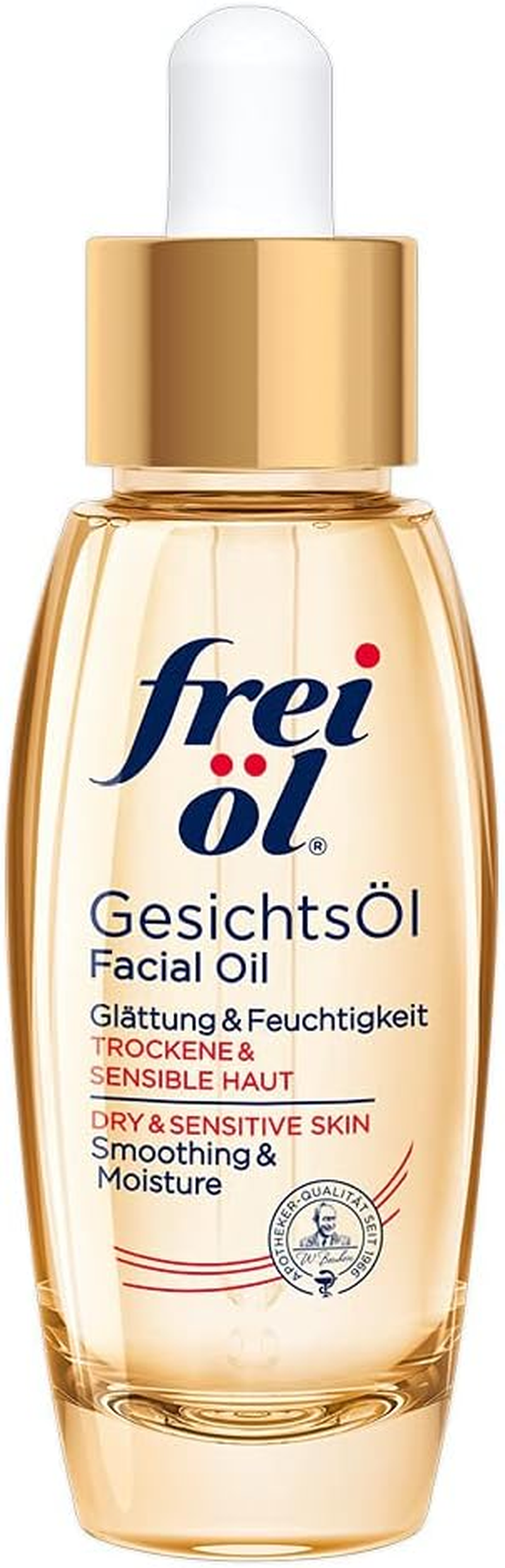 Frei &Ouml;l Facial Oil for Noticeably Smooth Skin Feel with Vitamin E, Omega 6 Fatty Acids, Moisturises, Facial Care, Vegan, 30 Ml image number 2