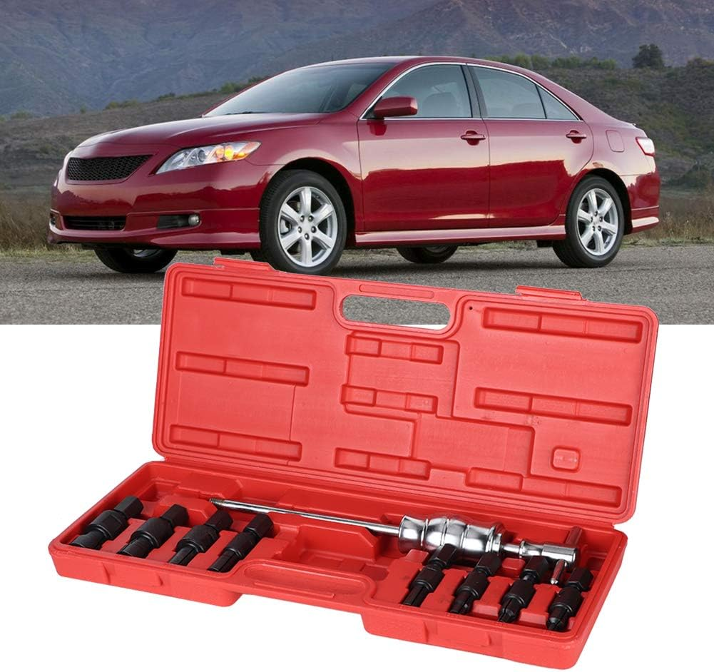 Slide Hammer and Blind Hole Bearing Puller Set, 9 Pcs 8-32Mm Inner Bearing Race and Seal Extractor Kit, Slide Hammer Pilot Insert Bearing Removal Tool, External Remover Puller Set image number 1