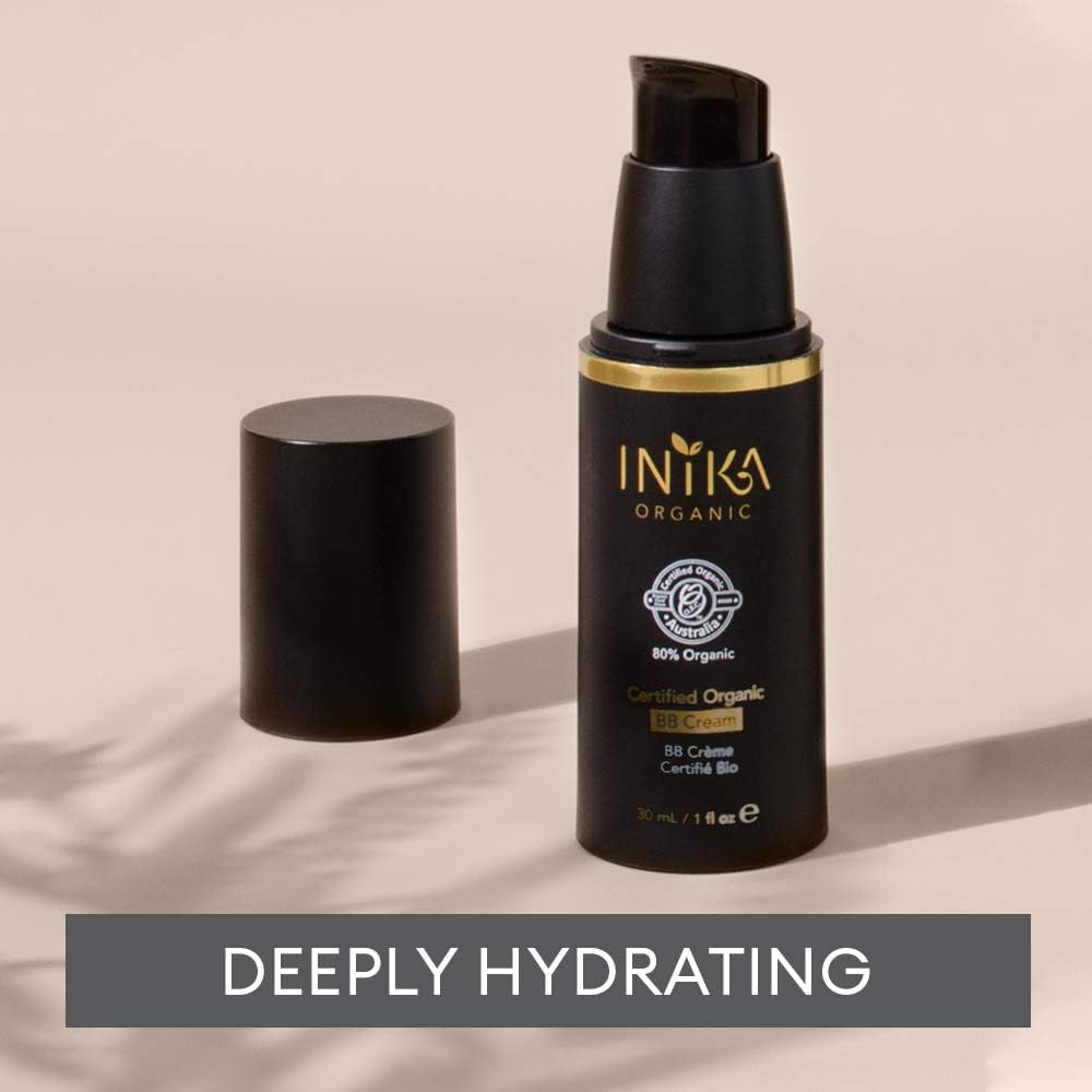 Inika Certified Organic BB Cream , Natural 3 in 1 Silky Primer Moisturizer Foundation, All Natural Make-Up , Hypoallergenic , Dermatologist Tested , 1 Oz (30Ml) image number 4