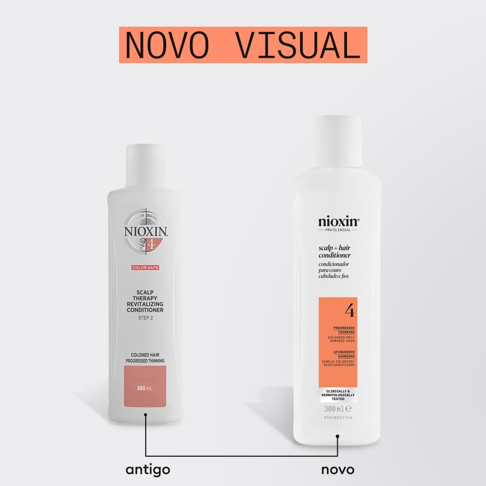 Nioxin System 4 Scalp plus Hair Thickening Conditioner for Damaged Hair with Progressed Thinning, 300 Ml image number 3