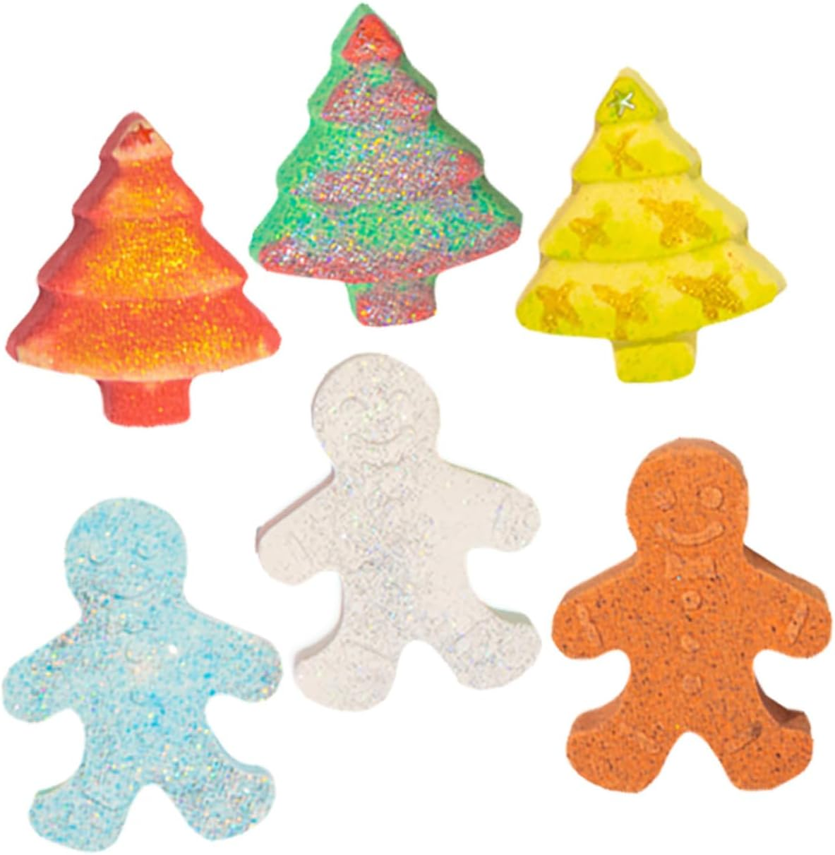Anneome 6Pcs Gingerbread Man Bath Salts for Boys and Girls for Christmas for Family Fun image number 5