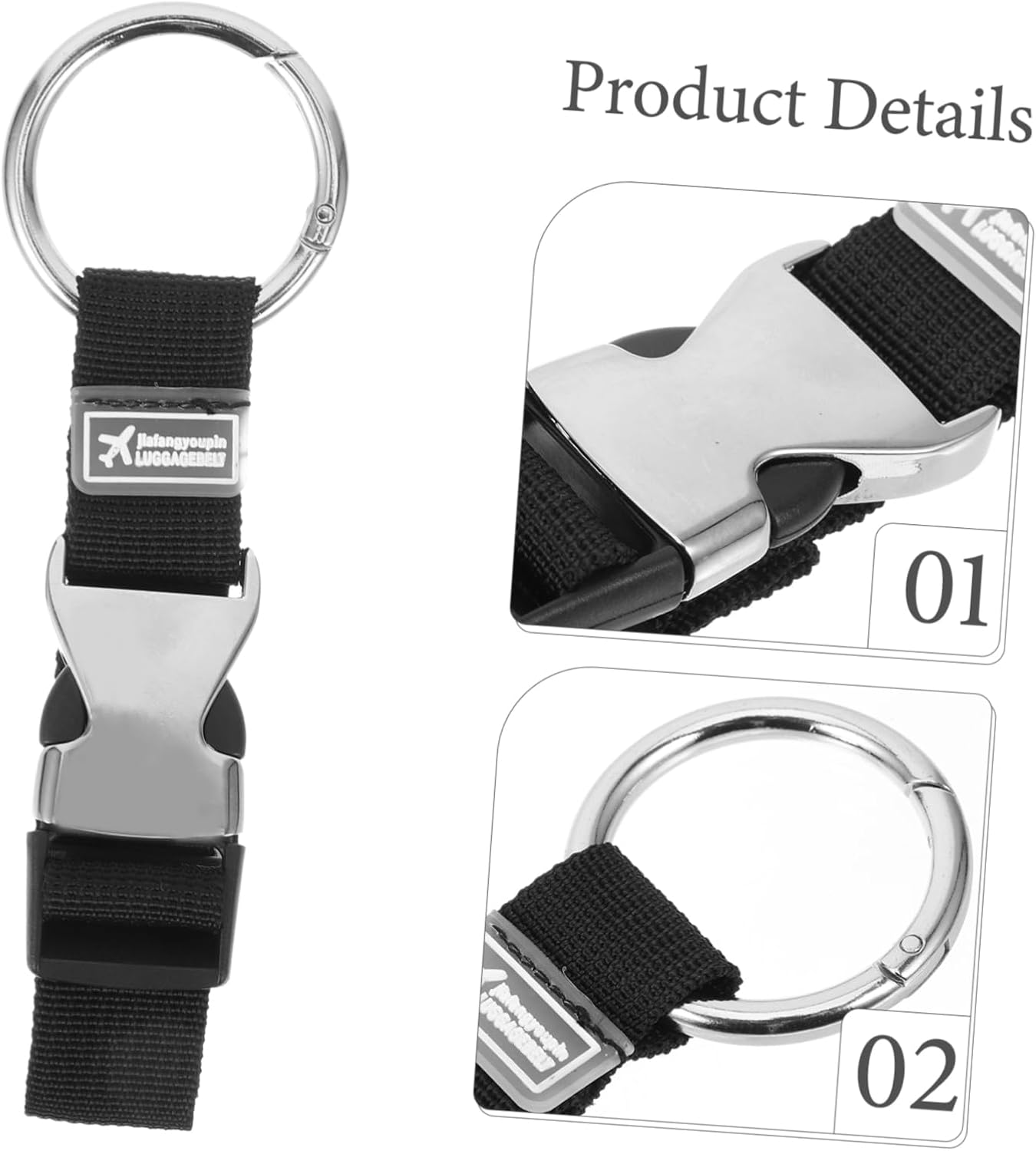 WESIEVYA Versatile Luggage Fixing Belt Luggage Straps for Suitcases Buckle Binding Strap image number 6