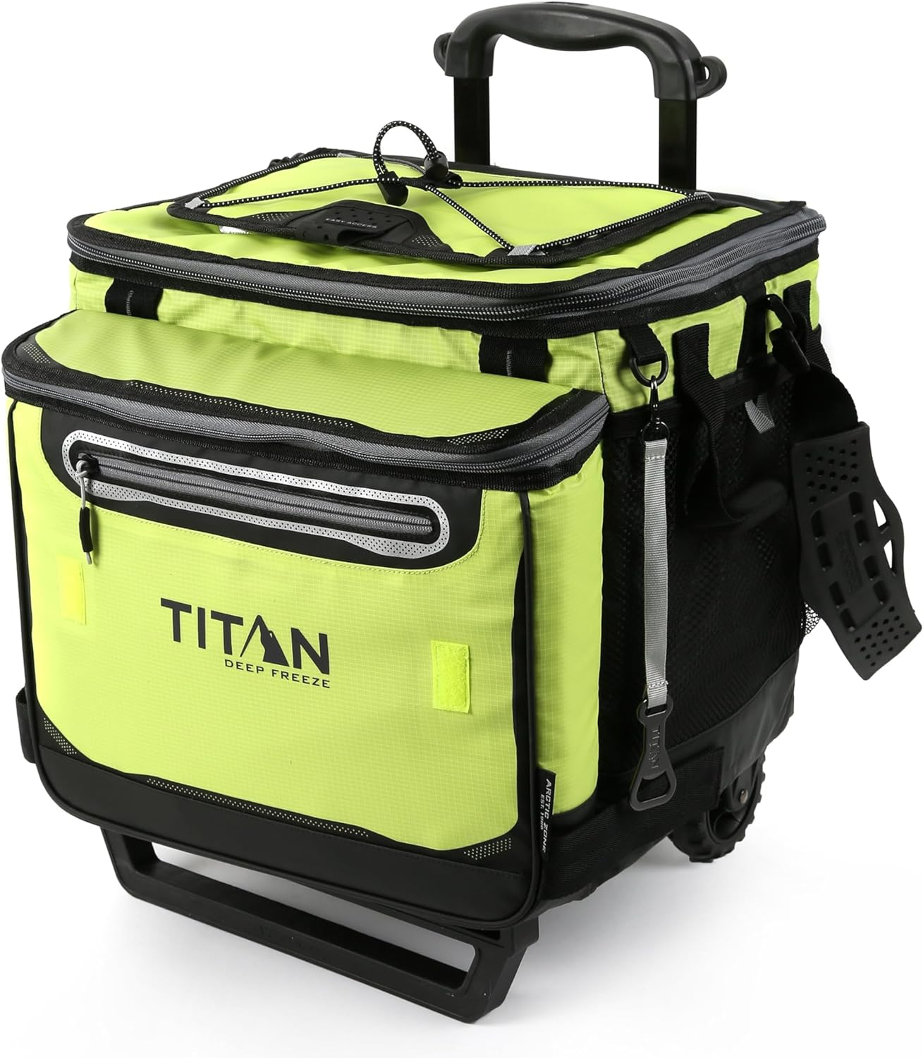 Arctic Zone Titan Deep Freeze 60 (50+10) Can Collapsible Rolling Cooler with Wheels and All-Terrain Cart