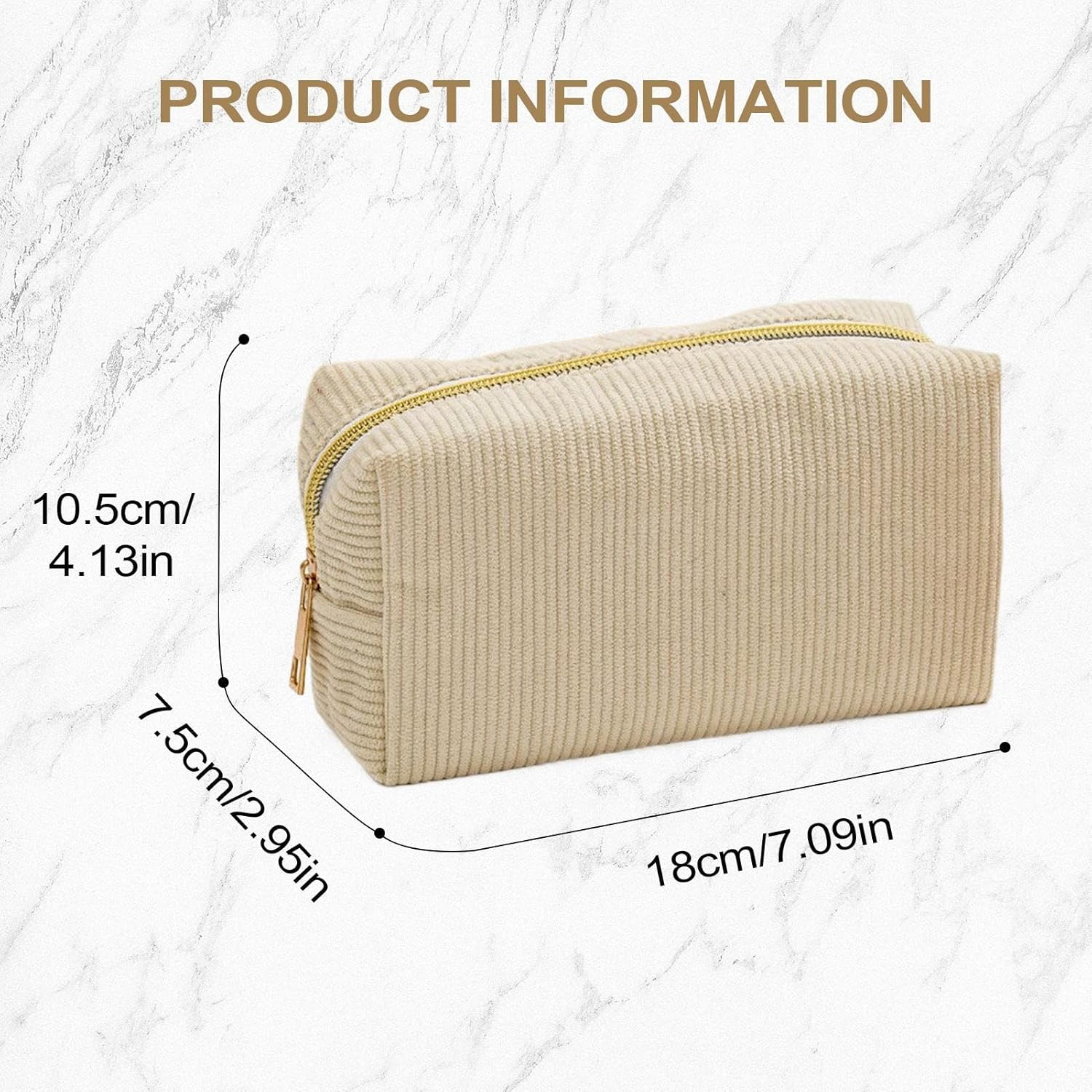 Teen Girl Pencil Case,Aesthetic Corduroy Pencil Case Pouch - Storage Organizer Stationery Supplies Holder for Classroom Pens Marker Teacher Women Office School College image number 4