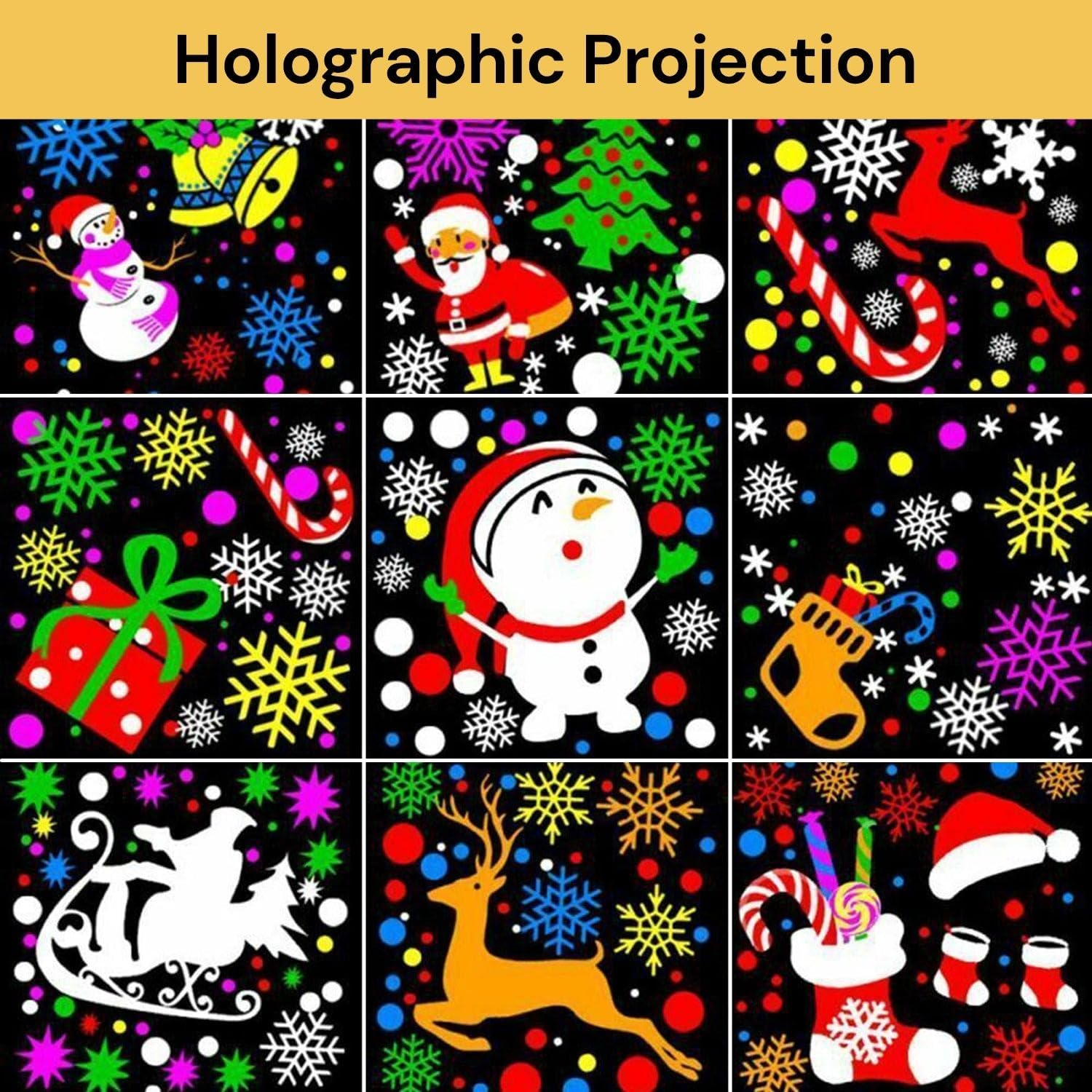 EZONEDEAL 16 Patterns Outdoor Christmas LED Projection Laser Light Projector for Xmas Holiday Garden Party Suitable for Both Indoor and Outdoor image number 6