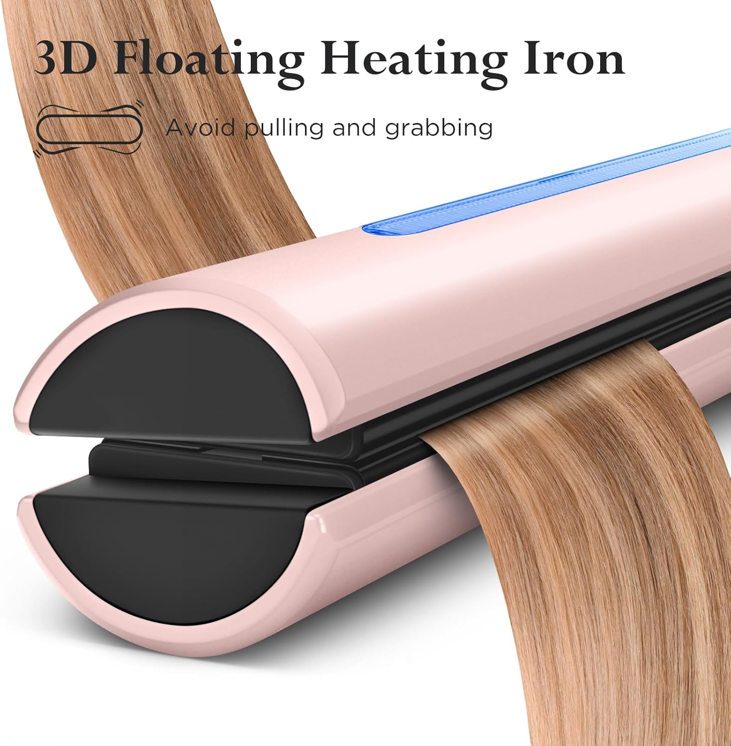 Infrared Ion Hair Straightener and Styler, PARWIN PRO BEAUTY 2 in 1 Curls and Straightens, Anti-Frizz and Shine Effect, Dual Voltage, 14 Adjust Temp 100-230℃ Pink - Pink image number 5