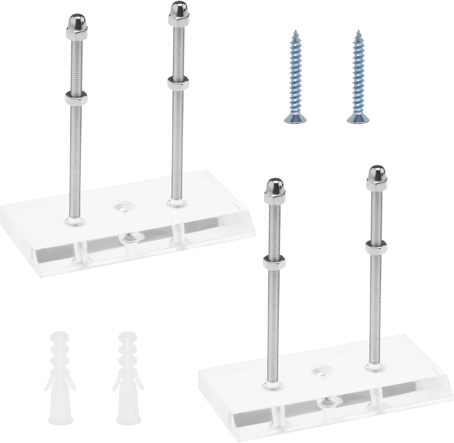 Emagtech 2Pcs Acrylic Wall Deck Hanger Acrylic Skateboard Wall Mount Bracket Skateboard Wall Hanger Acrylic Wall Deck Holder Wall Decoration Hanger image number 5