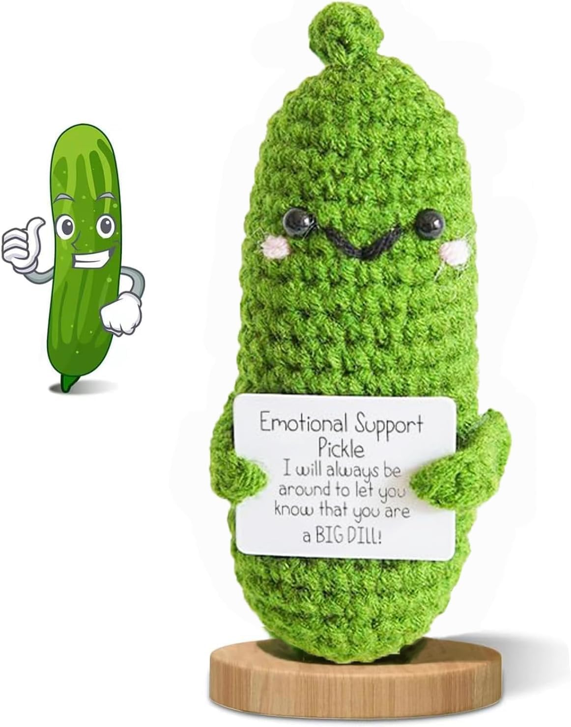 Emotional Support Dumpster- Handmade Crochet Dumpster Fire Doll, Christmas Dumpster Fire Knitting Toy Ornaments with Positive Card, Handmade Emotional Support Crochet Gift Desk Decor (Yellow)