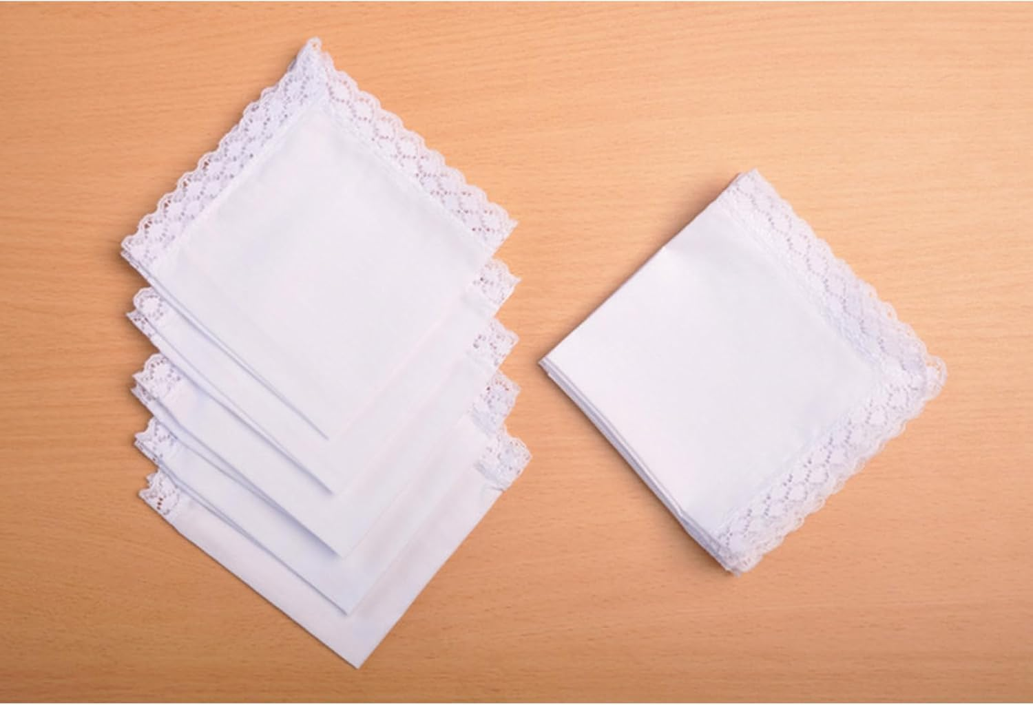 YIGZYCN Lightweight White Handkerchief Cotton Lace Trim Handkerchief Washable Chest Towel Pocket Handkerchief for Adult Wedding Party image number 1