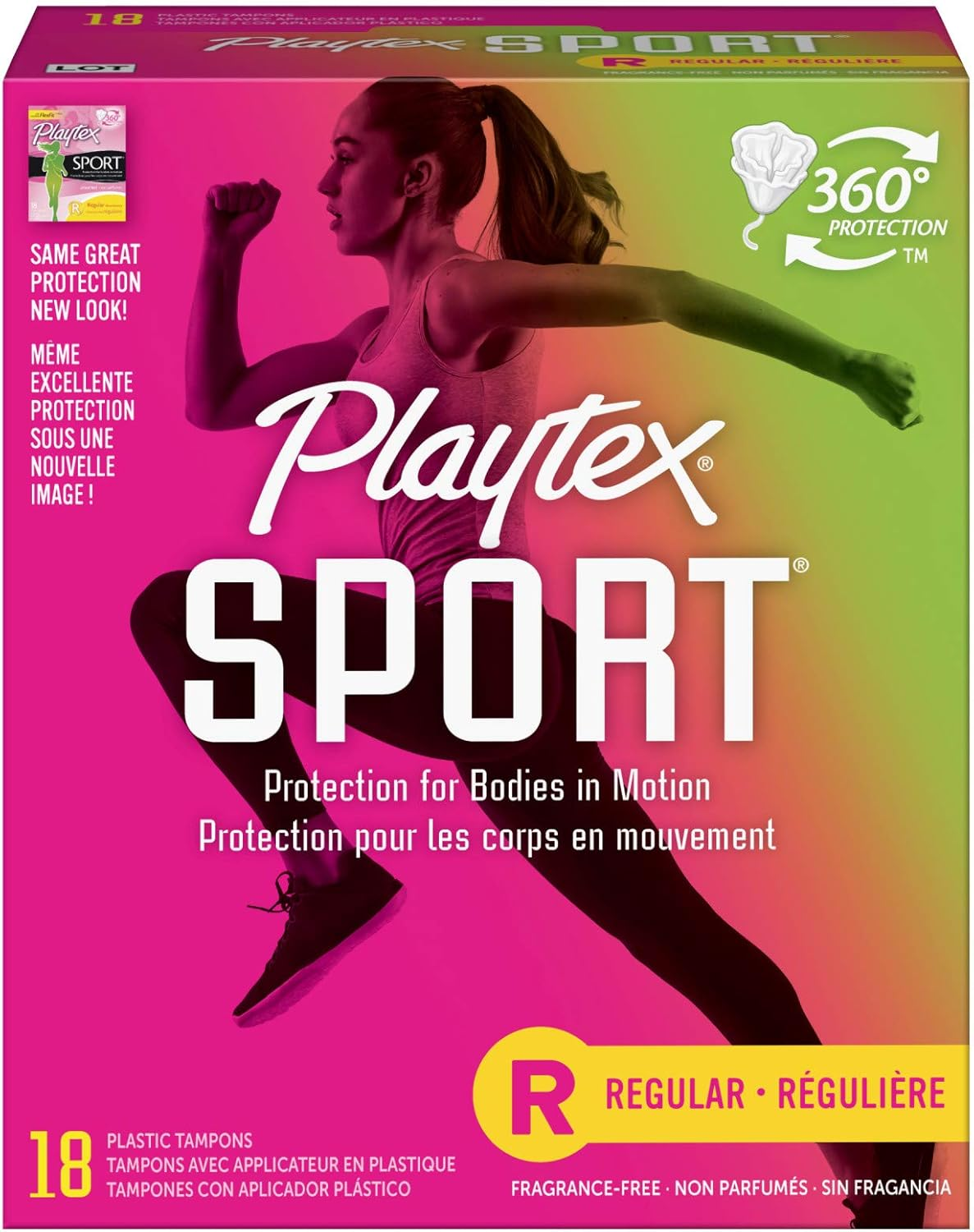 Playtex Tampons Sport Regular 18 Count Unscented (2 Pack) image number 1