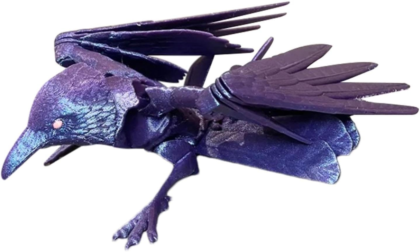 On Skull, with Skull Stand - Crow on Skull Halloween Gothic Statue Skeleton Figure | Bird Sitting on Skeleton Statue. Exquisite on Skeleton Figure for Festivals image number 1