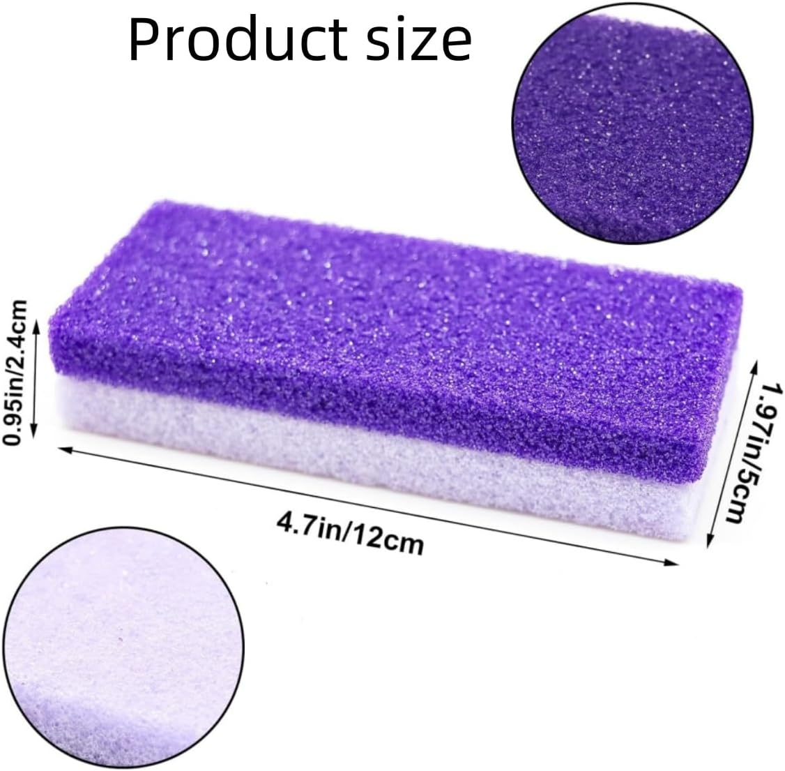 Ljxyloog 2Pcs Foot Care Exfoliator Pedicure Tool Foot Pumice Stone Block Remover Scrubber Dead Hard Skin Remover Cleaner Remover for Feet(Purple)
