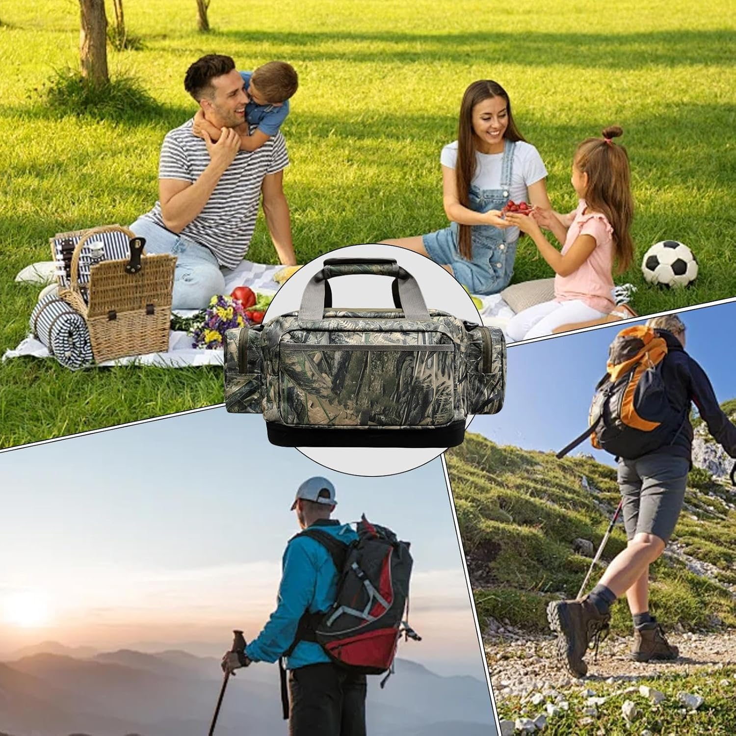 Gvblkq Hunter Bag | Oxford Waterfowl Hunting Clothes Bag | Refuge Duffle Gear Bag, Adjustable Outdoor Duffle Bag for Travel, Hiking, and Camping, Djustable Hunting Bag, Travel Duffle Bag, Multicolor, image number 1