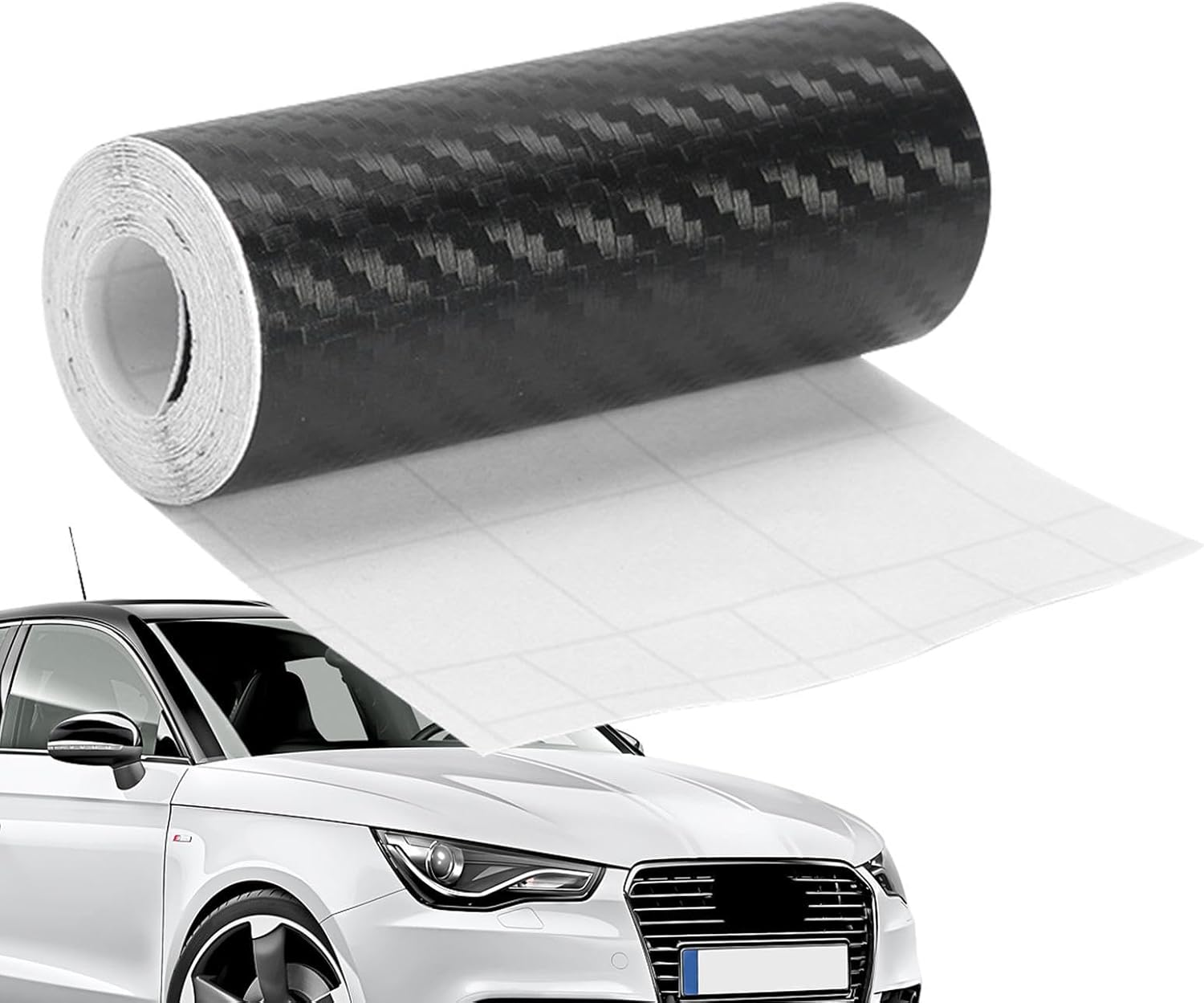 Car Carbon Fiber Tape - Detailing Film Car Tape Wrap Stickers - -Adhesive Twill Weave Sheet Sticker, Protection Tape for Trunk Bumper Dashboard image number 5