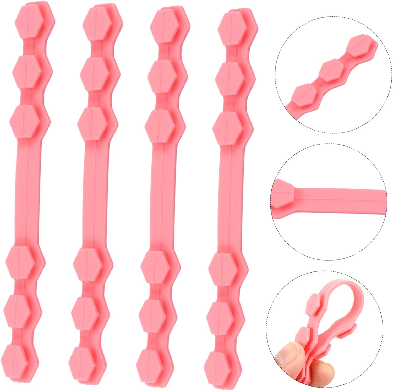 PLAFOPE 10Pcs Silicone Ear Hook Extenders Strap Cord Extension Buckle for Adjustable Lanyard Non-Slip Protective Ear Saver Suitable for Daily Use image number 5