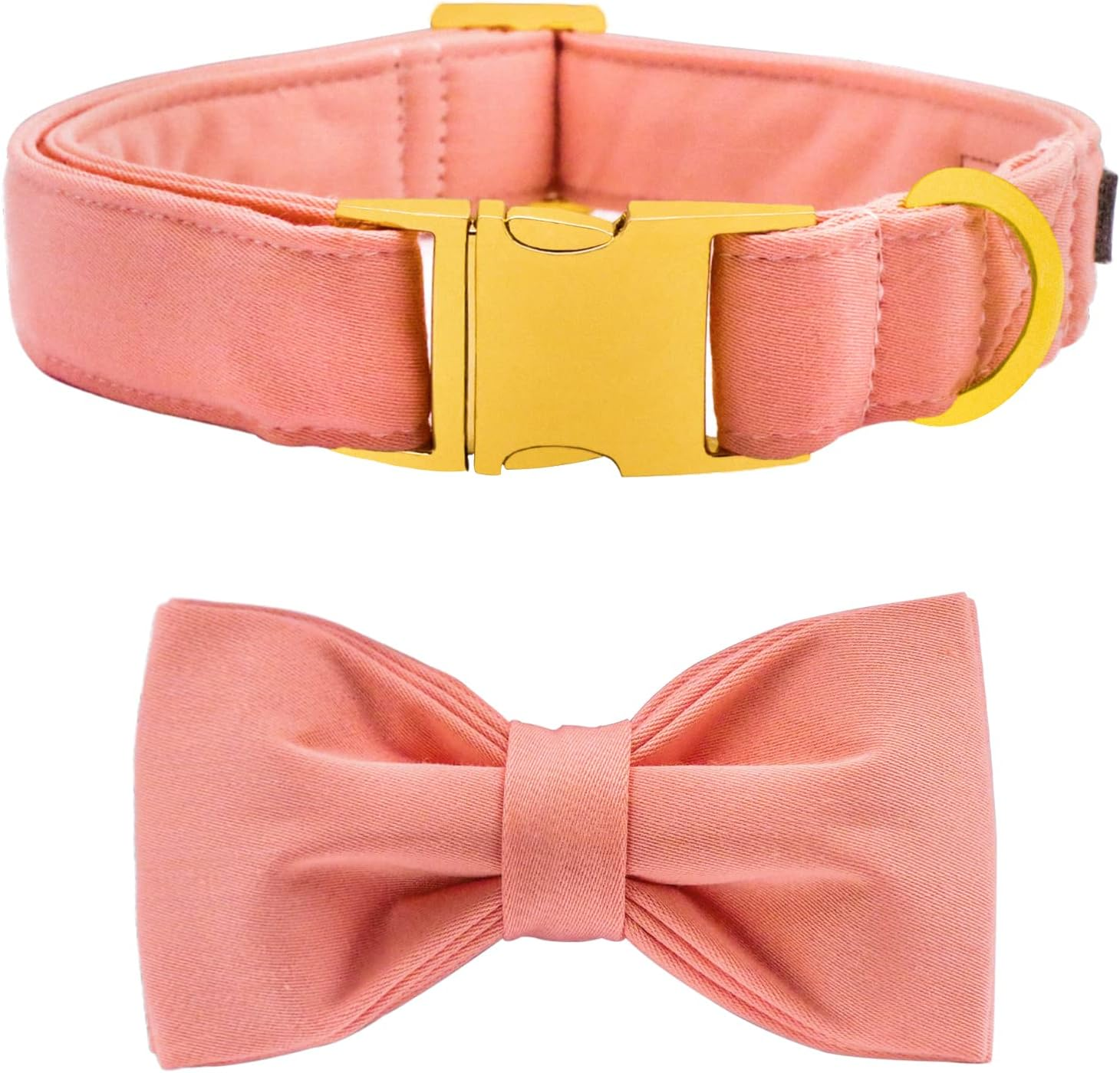 Maca Bates Blue Dog Collar with Bow Bowtie for Dogs Solid Colors Bow Tie Thick Adjustable Breakaway Puppy Collars Birthday Gift for Small Medium Large Boy GILR Male Female Puppies Pets